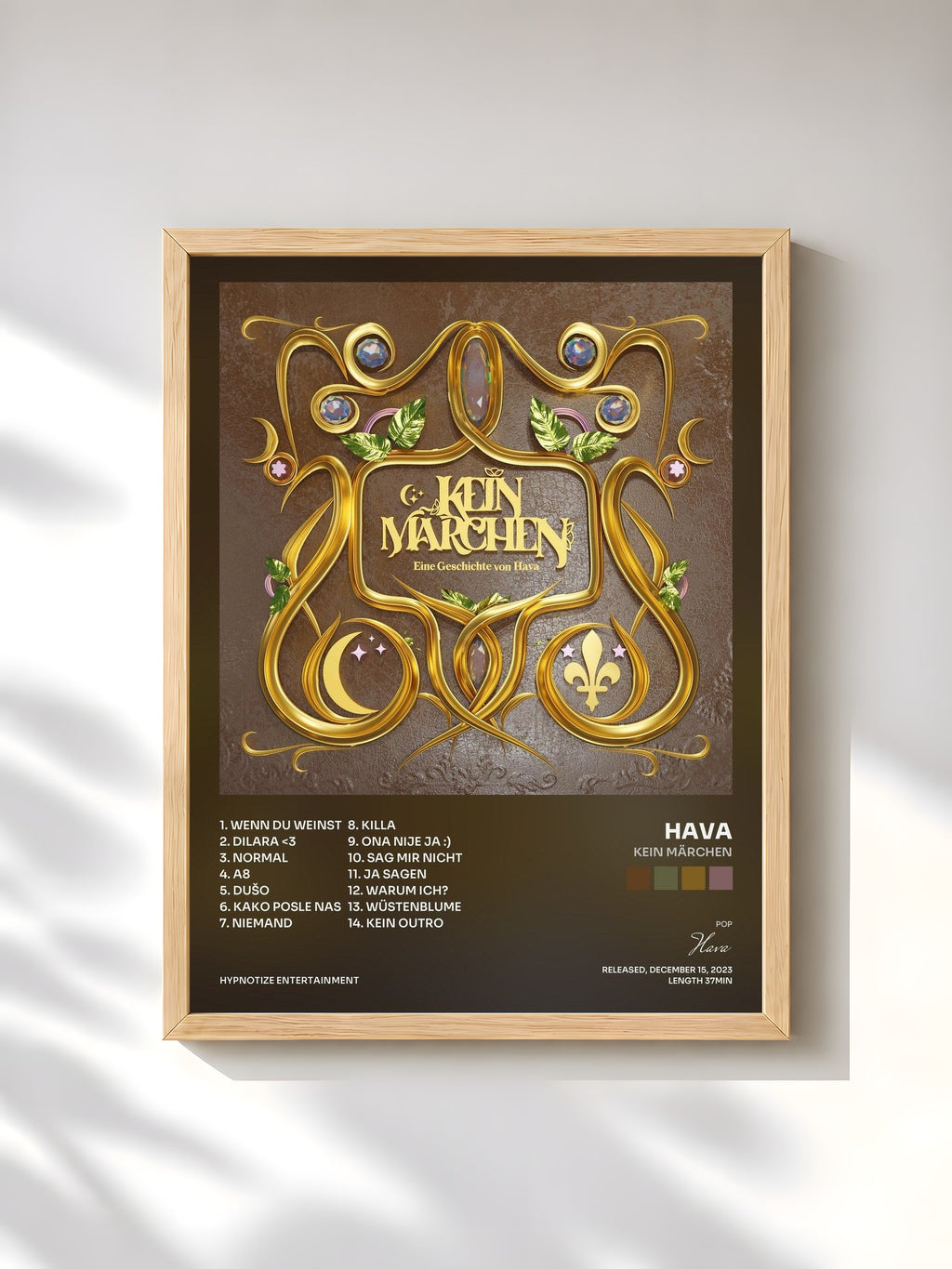 #bois Tableau de l'album Kein Märchen de Hava, cadre en bois brut, imprimé et encadré en France