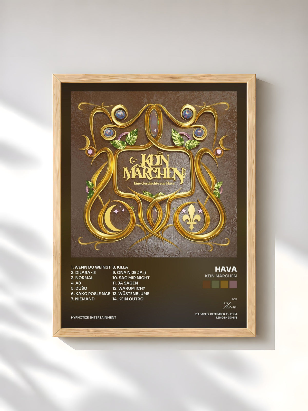 #bois Tableau de l'album Kein Märchen de Hava, cadre en bois brut, imprimé et encadré en France