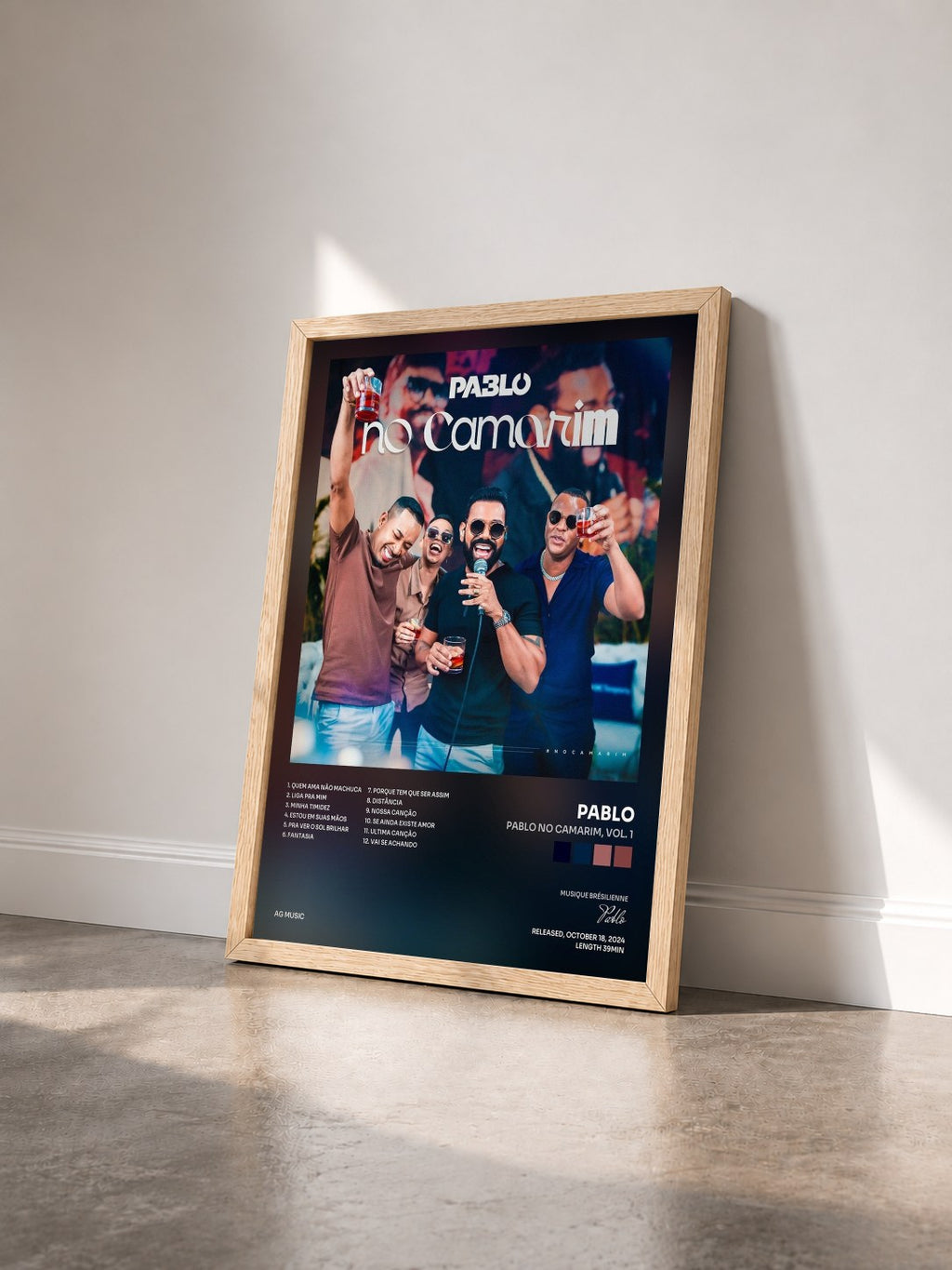 #bois Tableau de l'album Pablo no Camarim, Vol. 1 de Pablo vu de trois quarts, cadre en bois brut