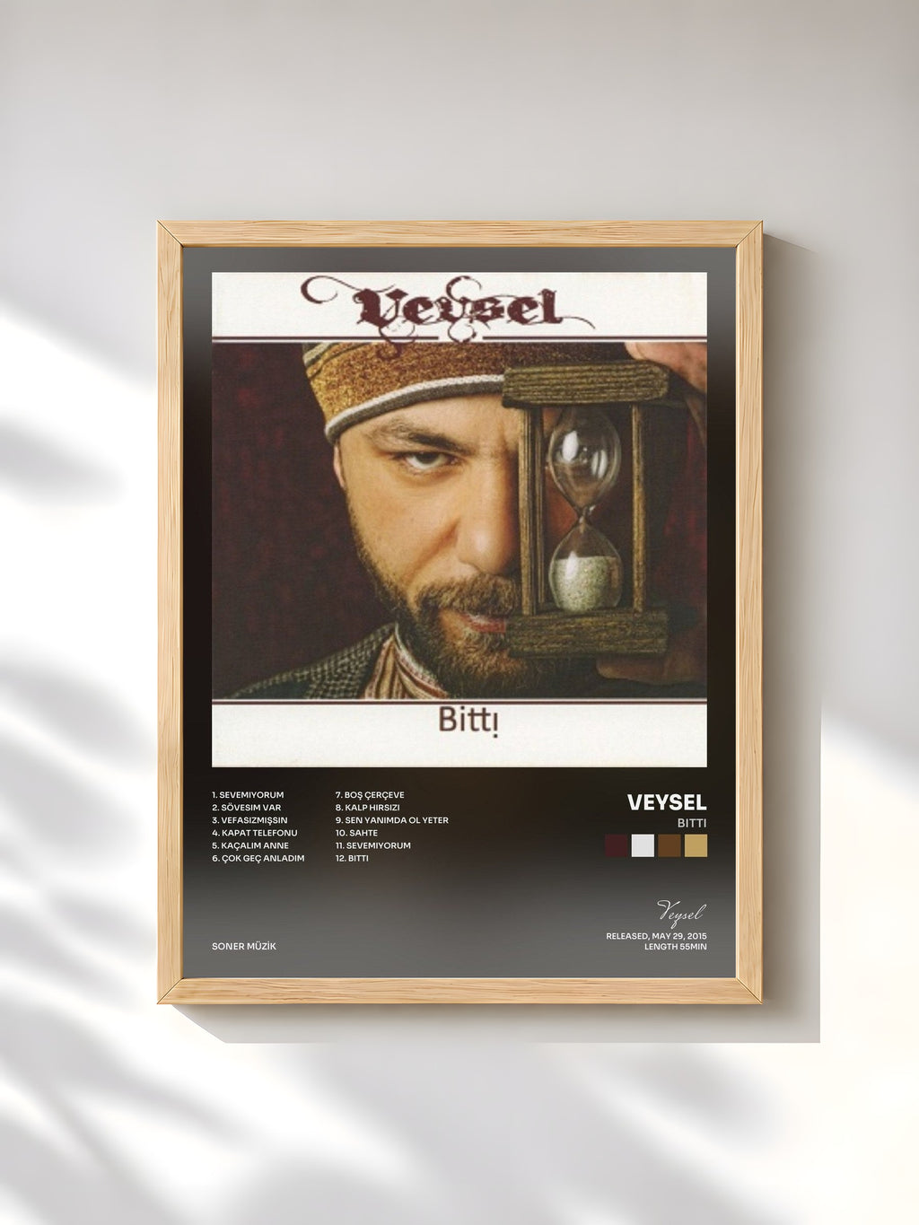 #bois Tableau de l'album Bitti de Veysel, cadre en bois brut, imprimé et encadré en France