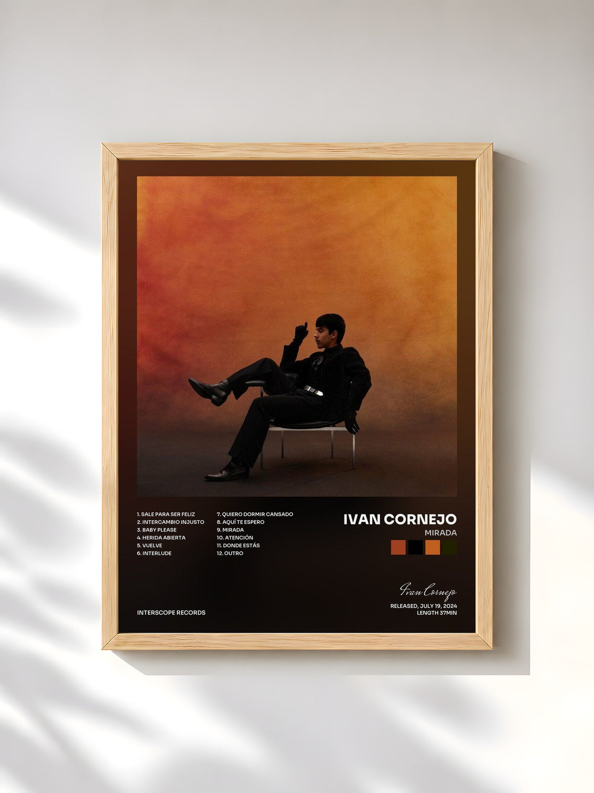 #bois Tableau de l'album MIRADA de Ivan Cornejo, cadre en bois brut, imprimé et encadré en France