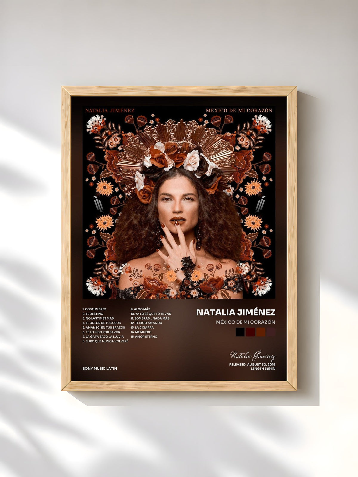 #bois Tableau de l'album México de Mi Corazón de Natalia Jiménez, cadre en bois brut, imprimé et encadré en France