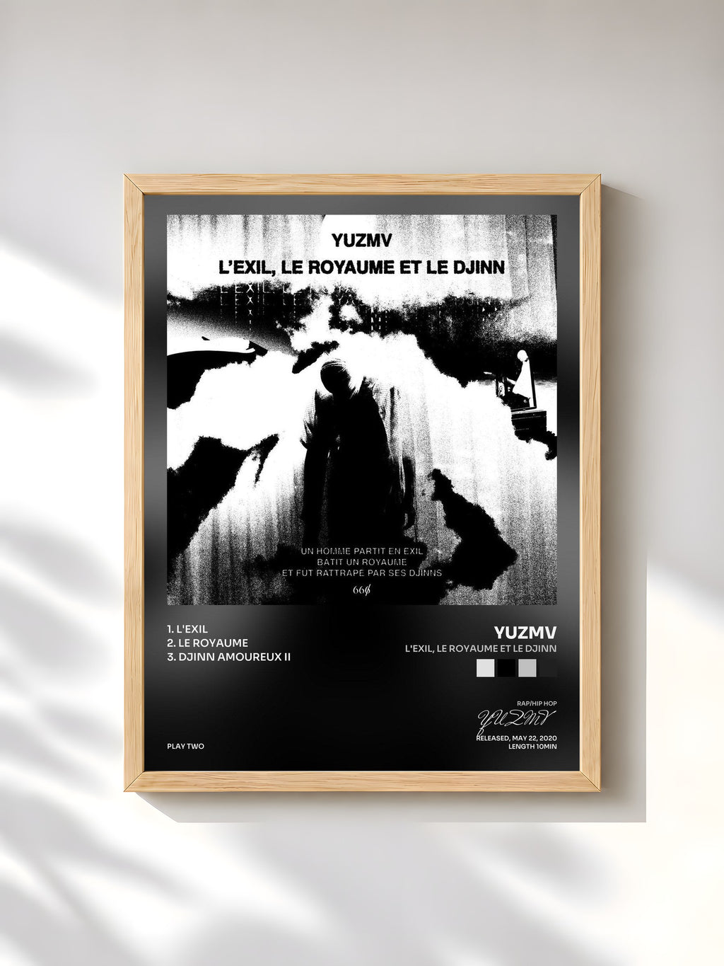 #bois Tableau de l'album L'exil, le royaume et le djinn de YUZMV, cadre en bois brut, imprimé et encadré en France