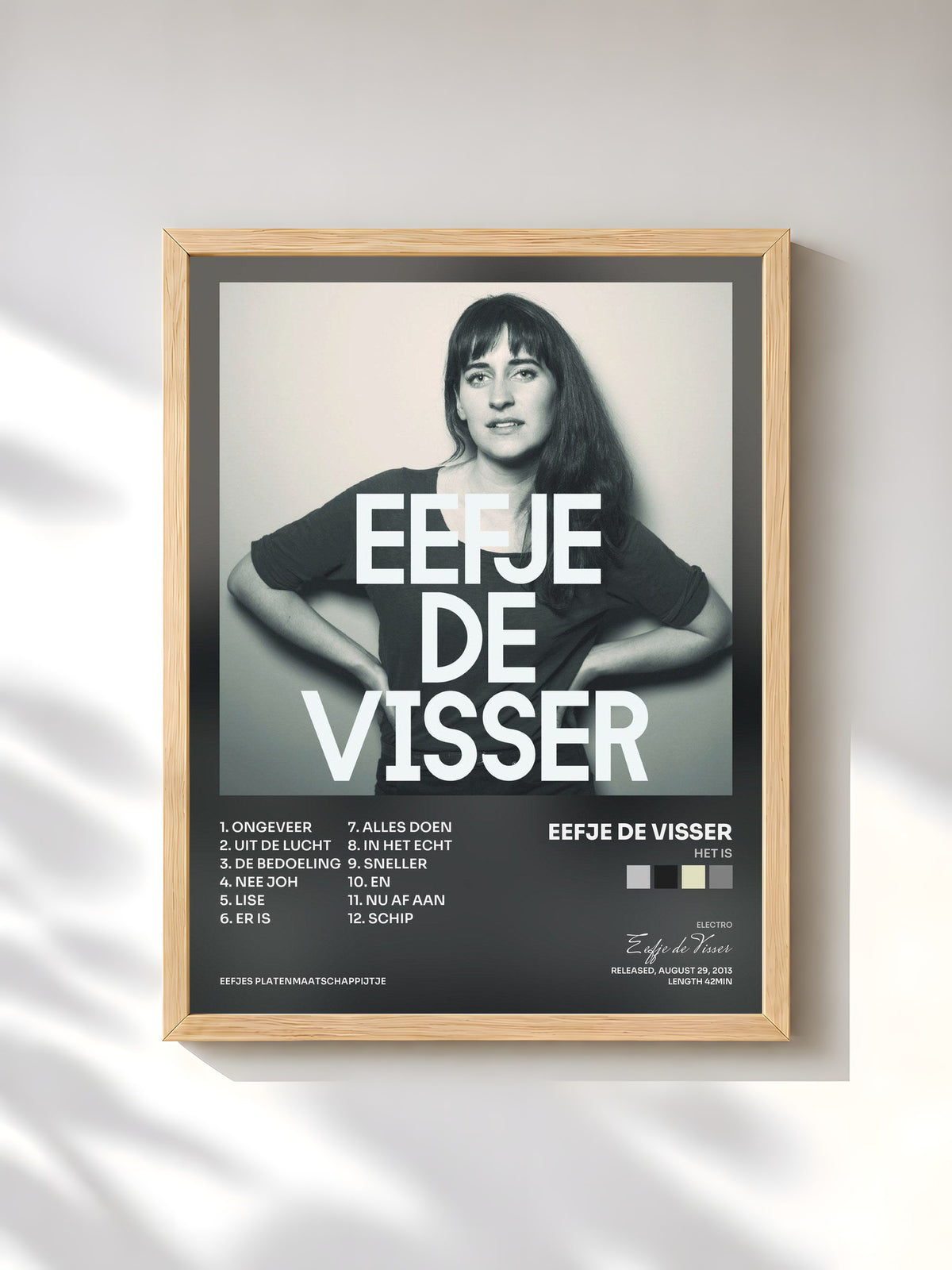 #bois Tableau de l'album Het Is de Eefje de Visser, cadre en bois brut, imprimé et encadré en France