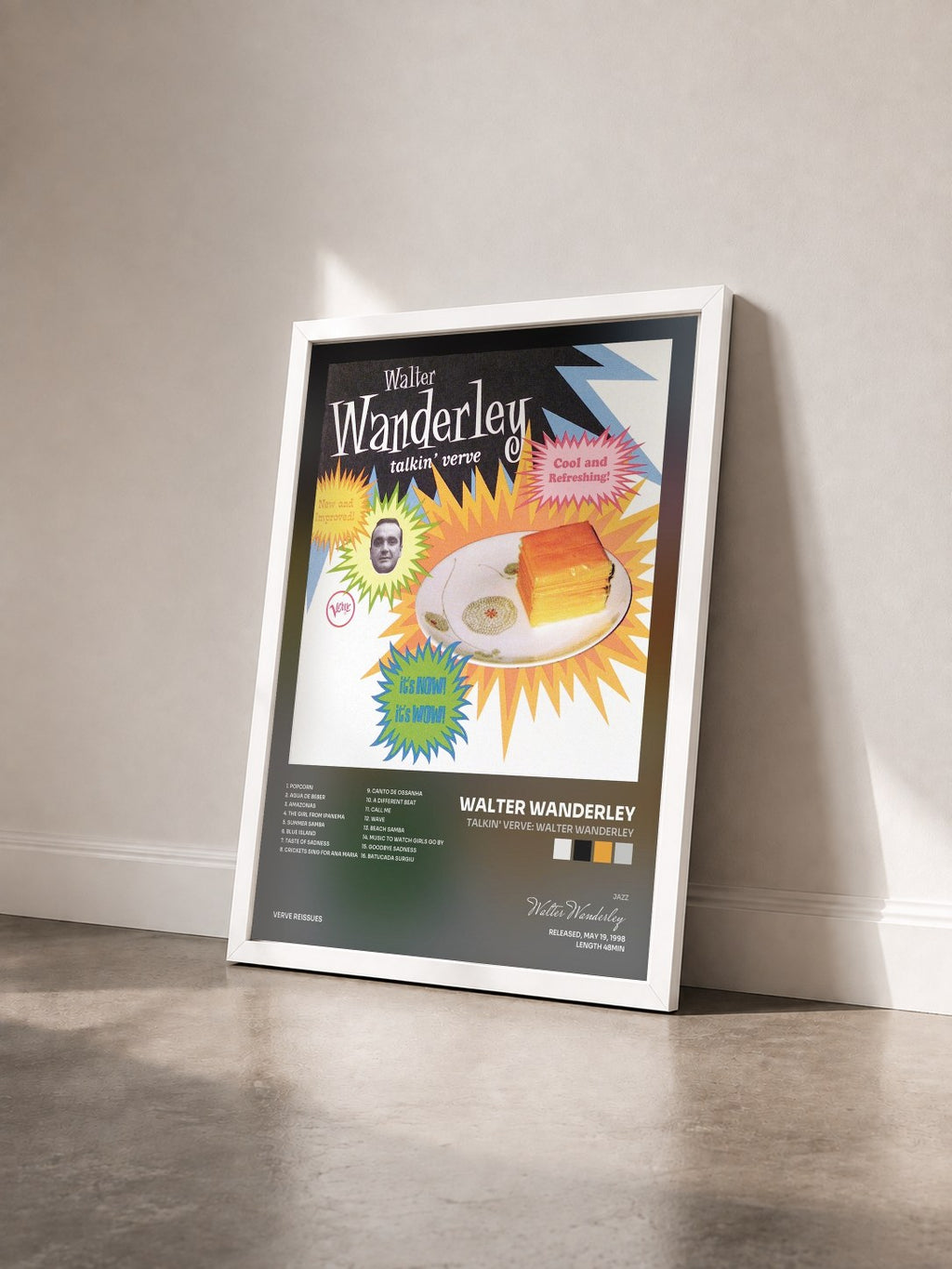 #blanc Tableau de l'album Talkin' Verve: Walter Wanderley de Walter Wanderley vu de trois quarts, cadre blanc