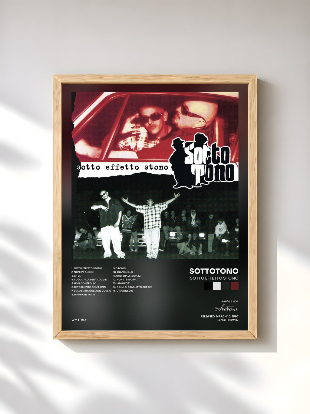 #bois Tableau de l'album Sotto effetto stono de Sottotono, cadre en bois brut, imprimé et encadré en France