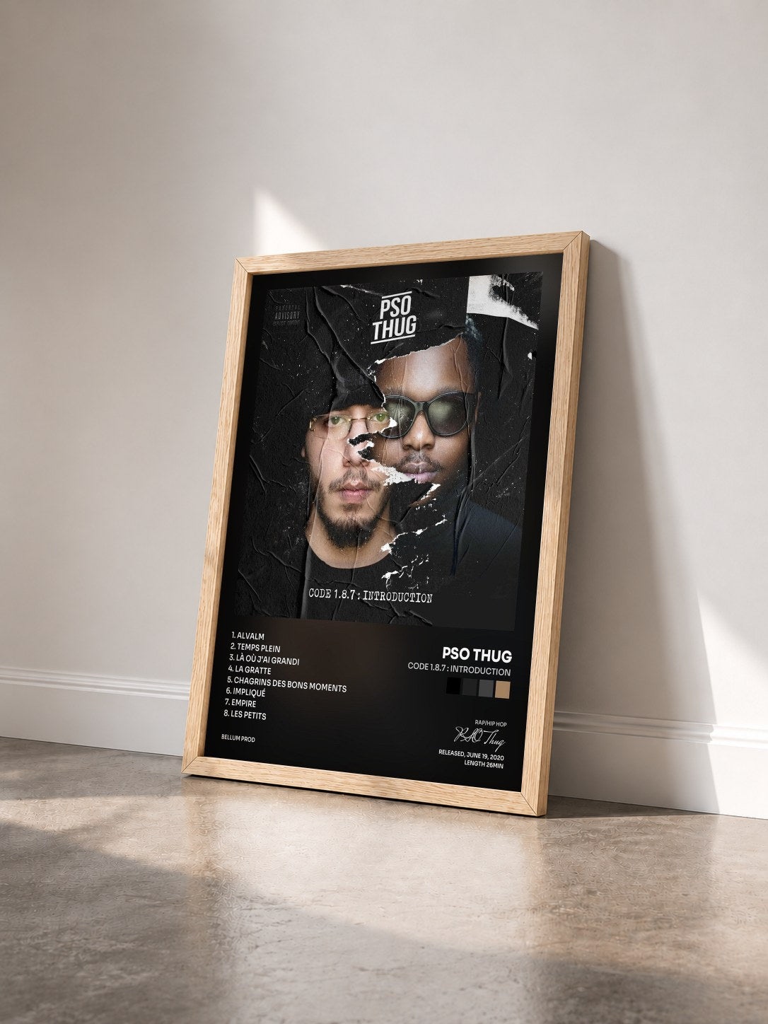 #bois Tableau de l'album Code 1.8.7 : Introduction de PSO Thug vu de trois quarts, cadre en bois brut