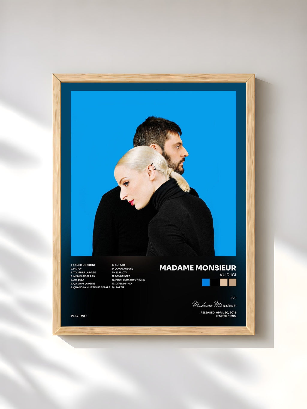 #bois Tableau de l'album Vu d'ici de Madame Monsieur, cadre en bois brut, imprimé et encadré en France