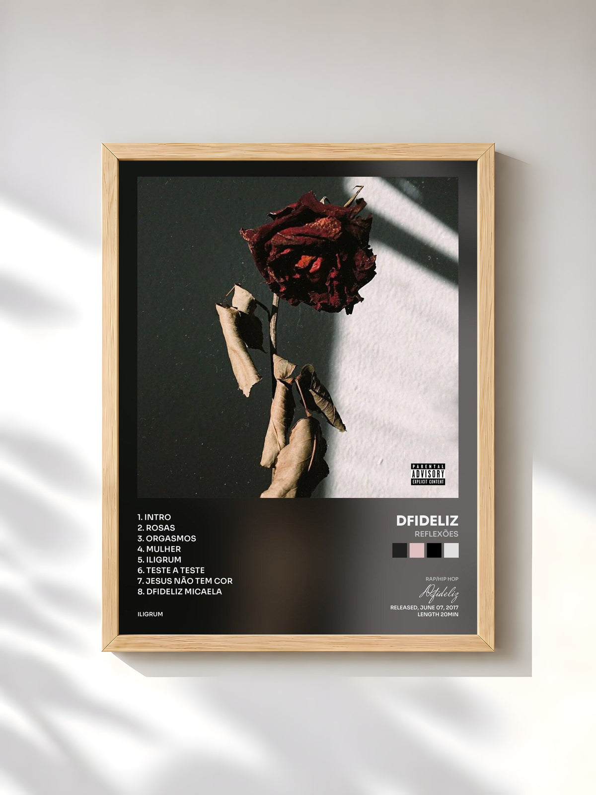 #bois Tableau de l'album Reflexões de Dfideliz, cadre en bois brut, imprimé et encadré en France