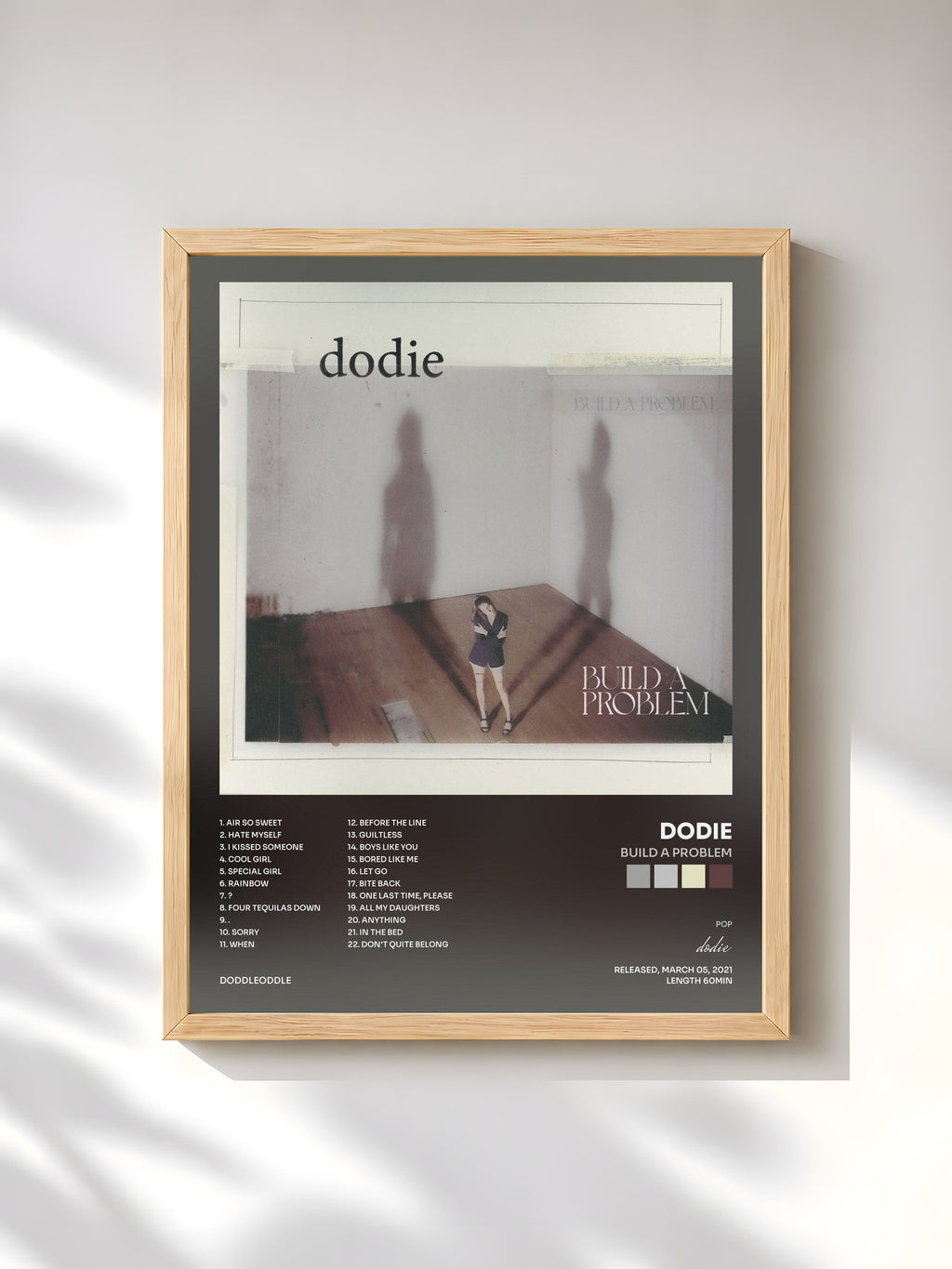 #bois Tableau de l'album Build A Problem de dodie, cadre en bois brut, imprimé et encadré en France