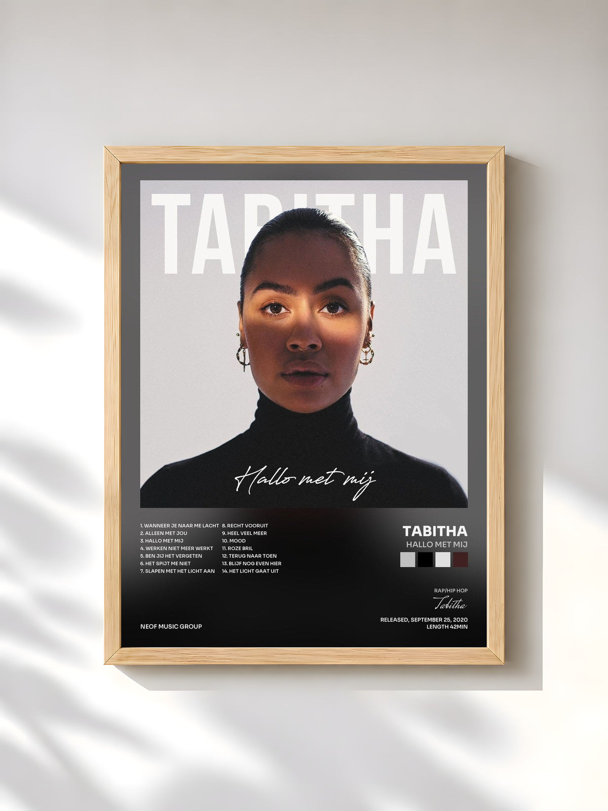 #bois Tableau de l'album Hallo Met Mij de Tabitha, cadre en bois brut, imprimé et encadré en France