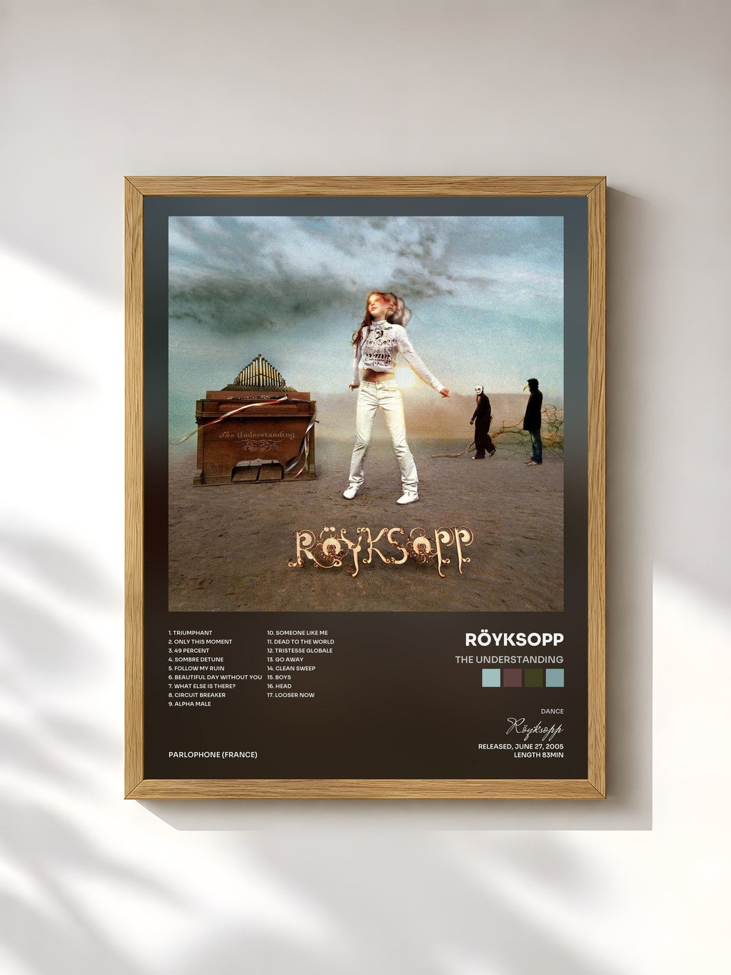 #bois Tableau de l'album The Understanding de Röyksopp, cadre en bois brut, imprimé et encadré en France