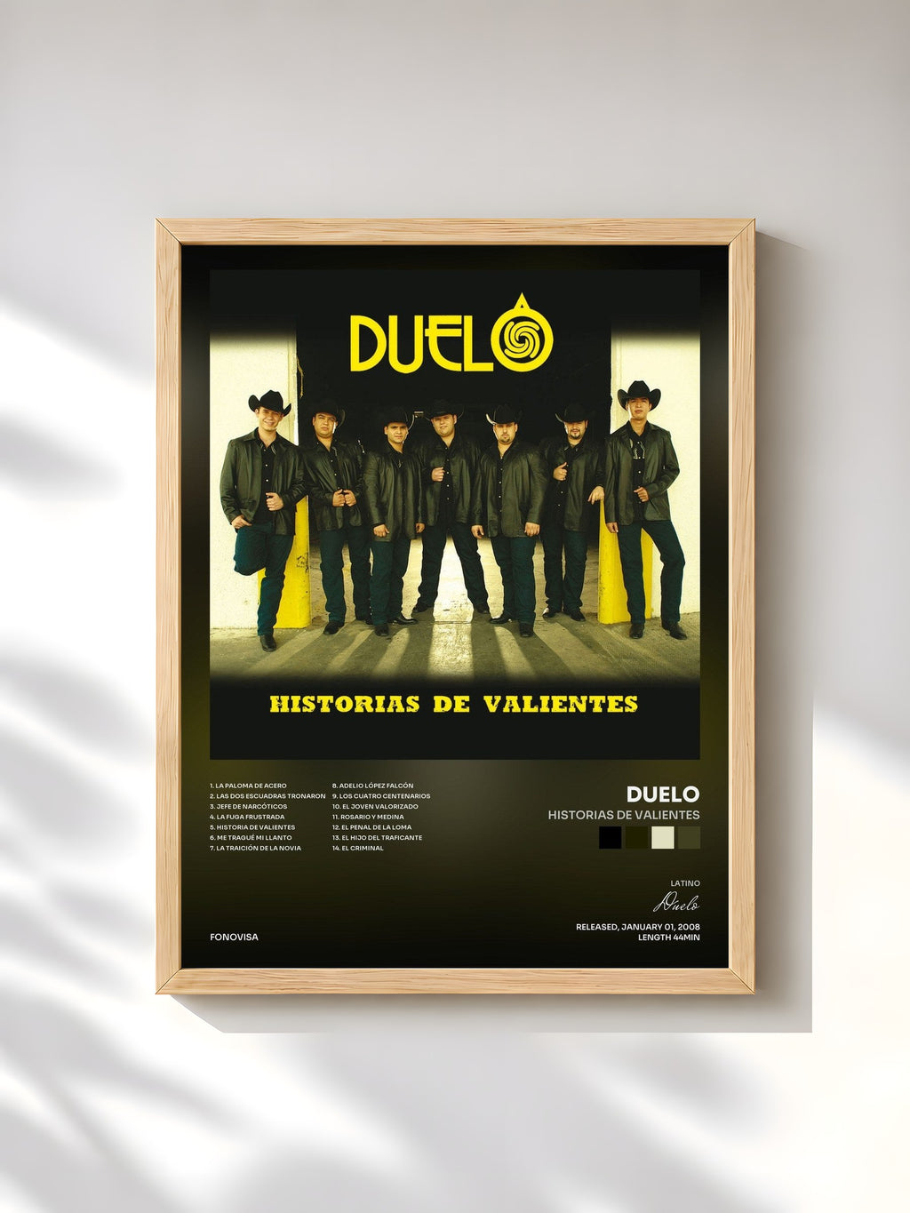 #bois Tableau de l'album Historias De Valientes de Duelo, cadre en bois brut, imprimé et encadré en France