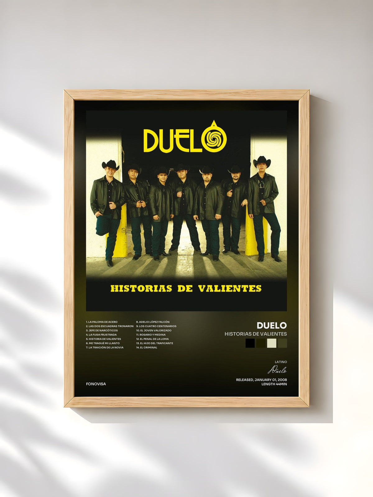 #bois Tableau de l'album Historias De Valientes de Duelo, cadre en bois brut, imprimé et encadré en France