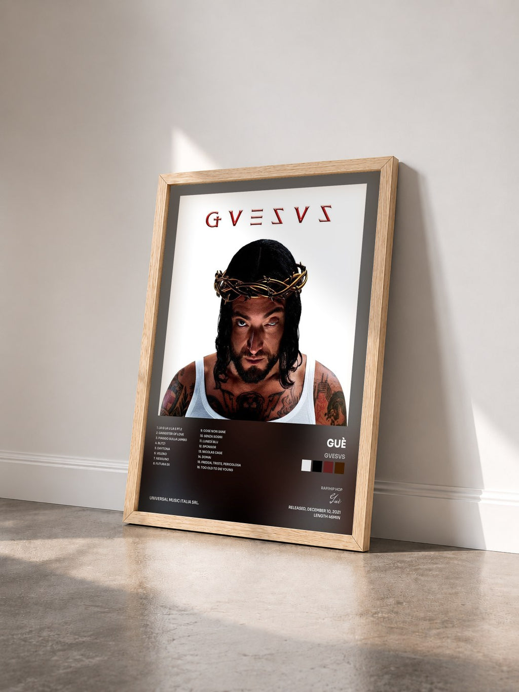 #bois Tableau de l'album GVESVS de Guè vu de trois quarts, cadre en bois brut