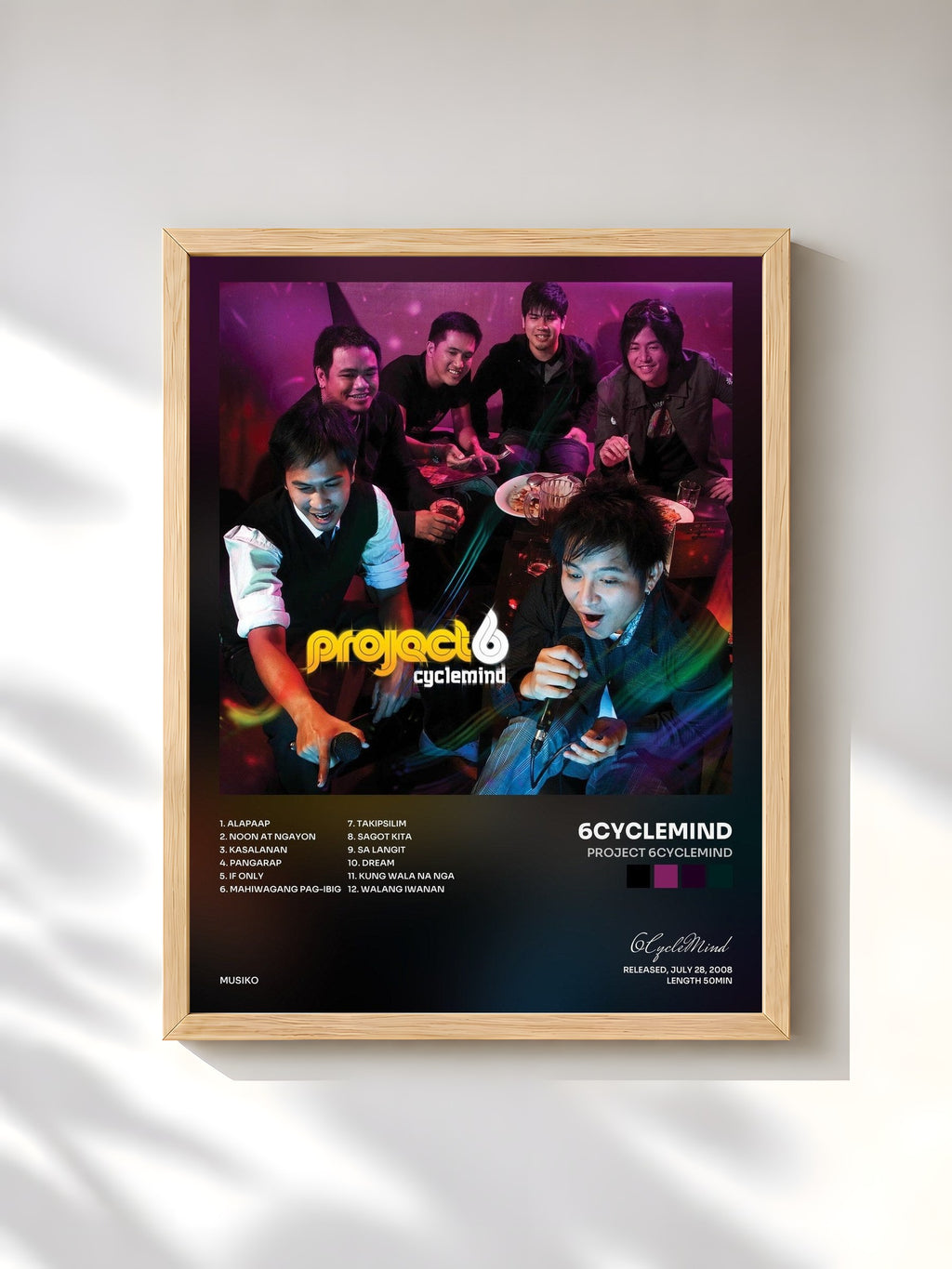 #bois Tableau de l'album Project 6cyclemind de 6CycleMind, cadre en bois brut, imprimé et encadré en France