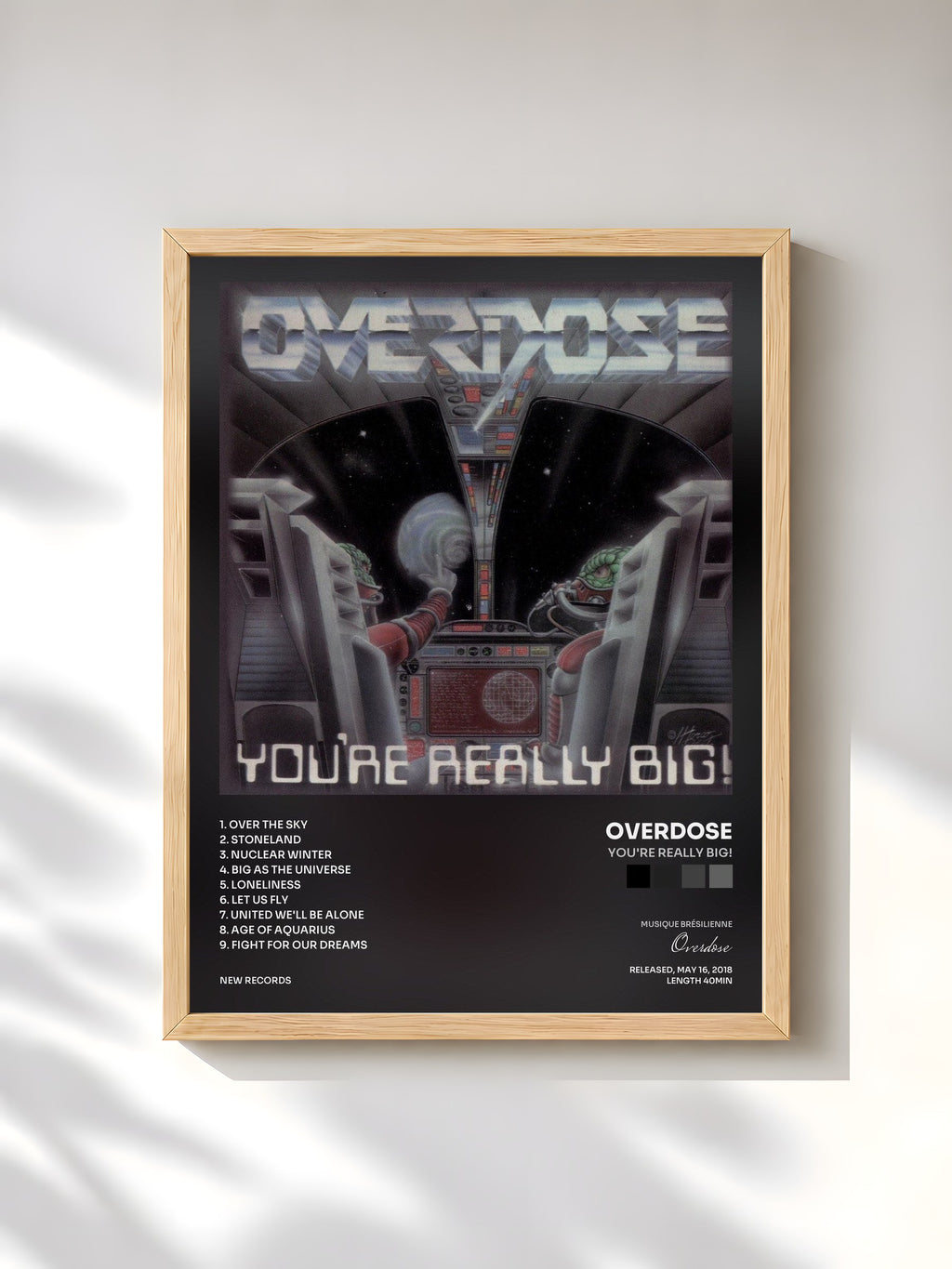 #bois Tableau de l'album You're Really Big! de Overdose, cadre en bois brut, imprimé et encadré en France
