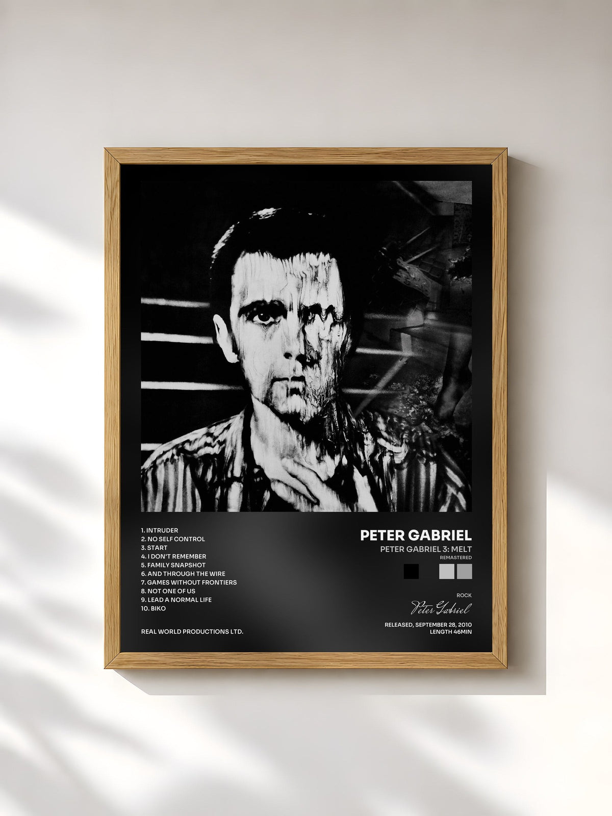 #bois Tableau de l'album Peter Gabriel 3: Melt (Remastered) de Peter Gabriel, cadre en bois brut, imprimé et encadré en France