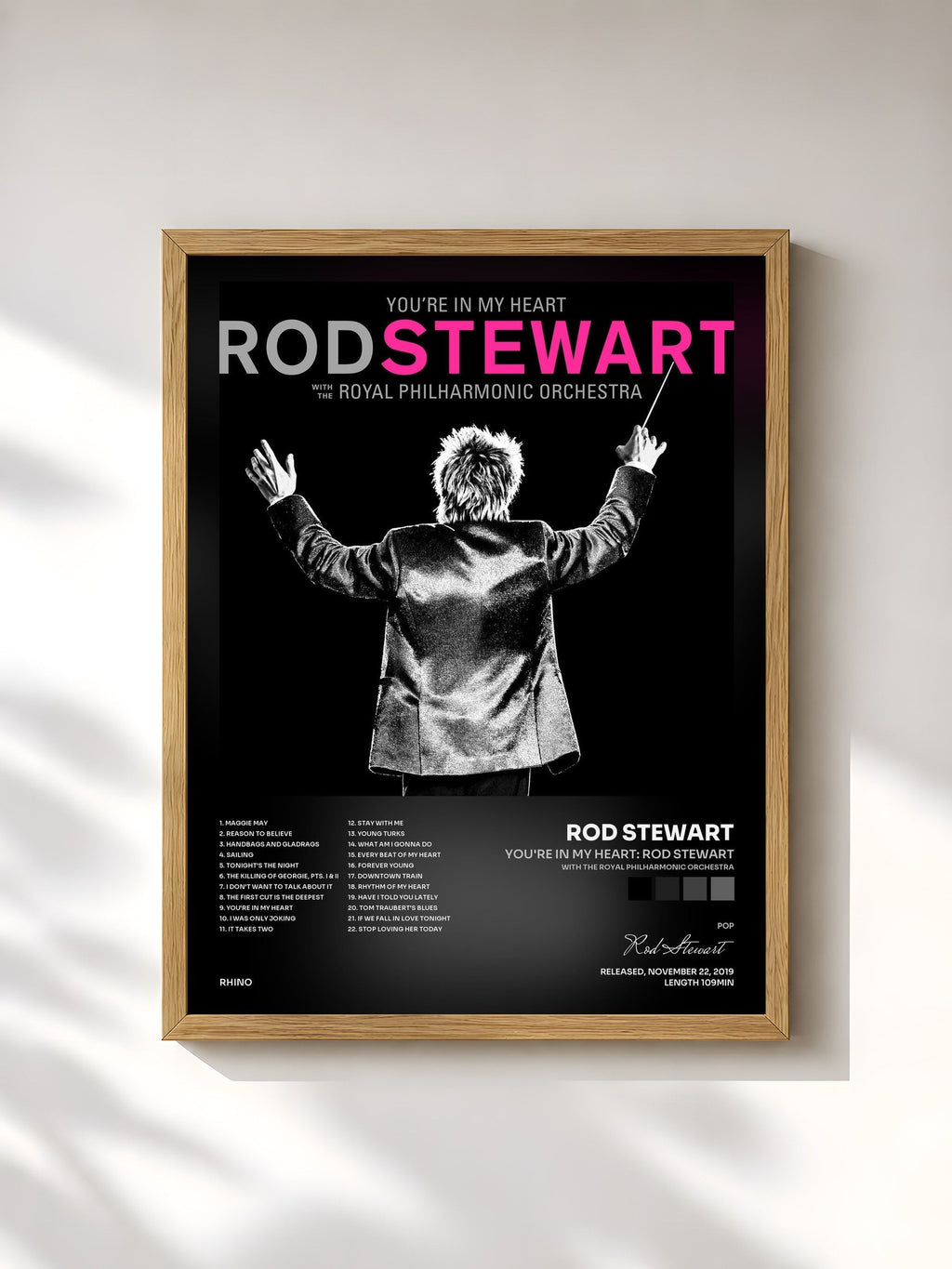 #bois Tableau de l'album You're In My Heart: Rod Stewart (with The Royal Philharmonic Orchestra) de Rod Stewart, cadre en bois brut, imprimé et encadré en France