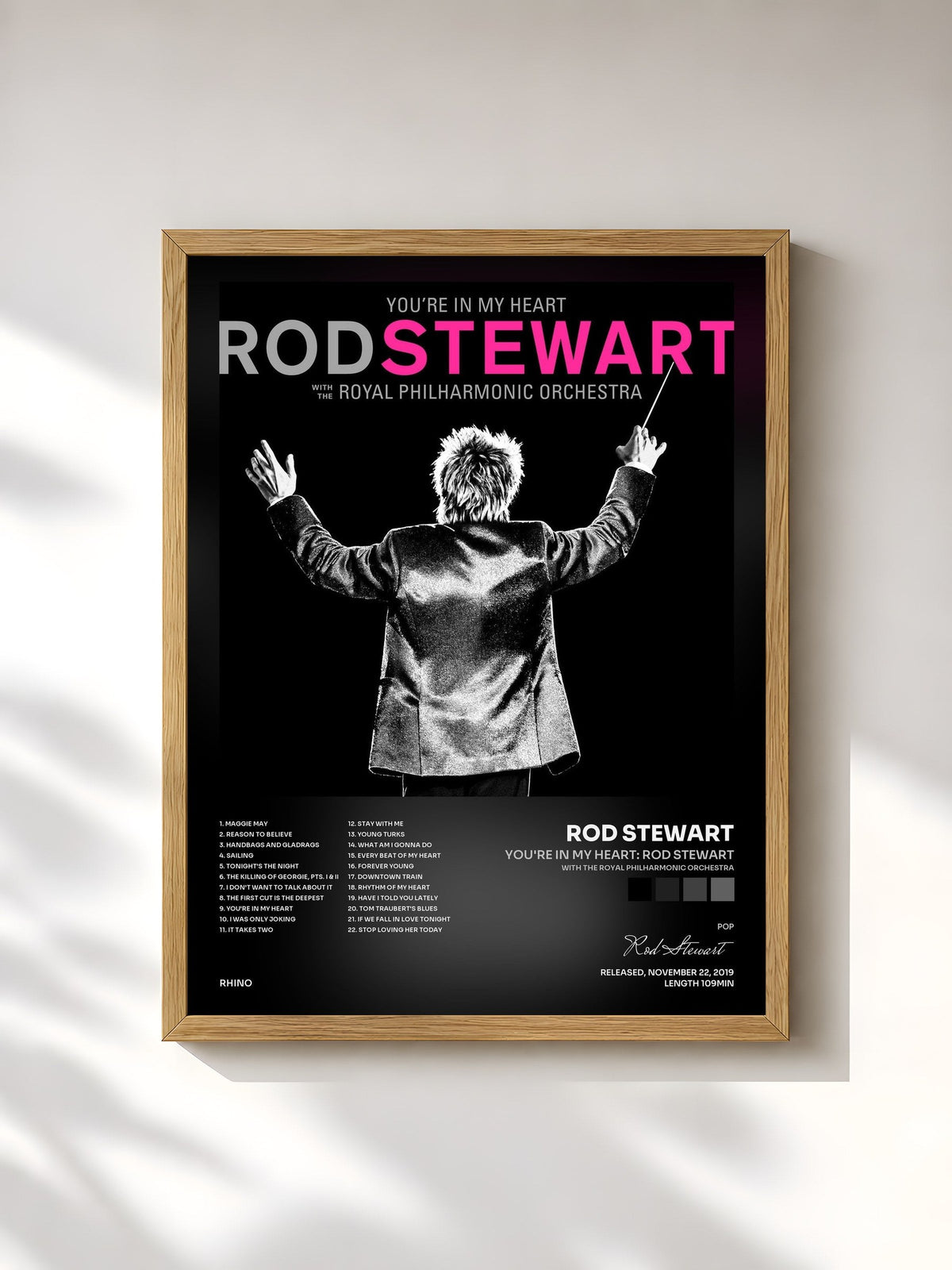 #bois Tableau de l'album You're In My Heart: Rod Stewart (with The Royal Philharmonic Orchestra) de Rod Stewart, cadre en bois brut, imprimé et encadré en France