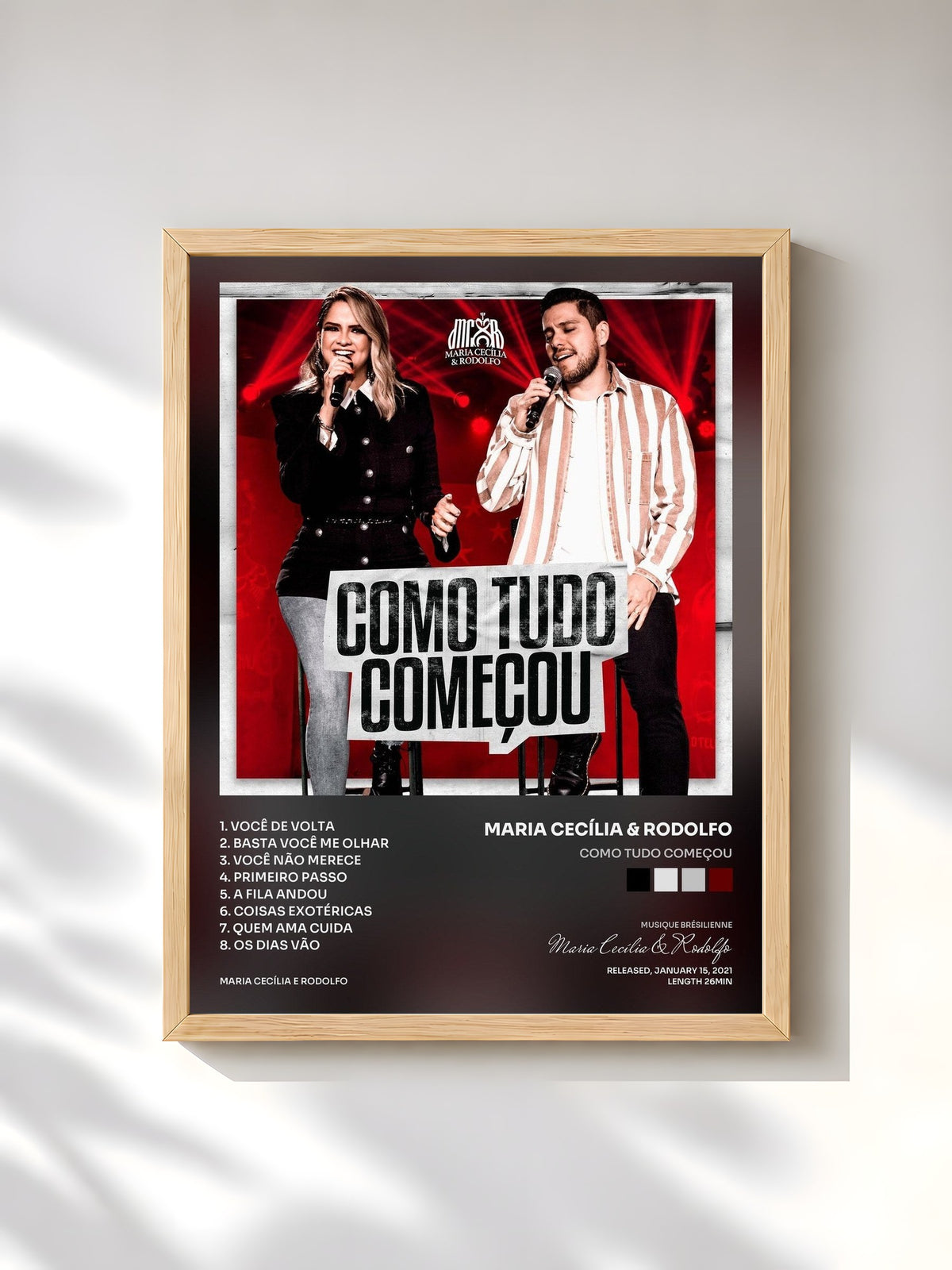 #bois Tableau de l'album Como Tudo Começou de Maria Cecília & Rodolfo, cadre en bois brut, imprimé et encadré en France