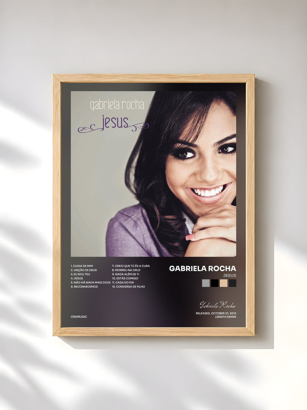 #bois Tableau de l'album Jesus de Gabriela Rocha, cadre en bois brut, imprimé et encadré en France