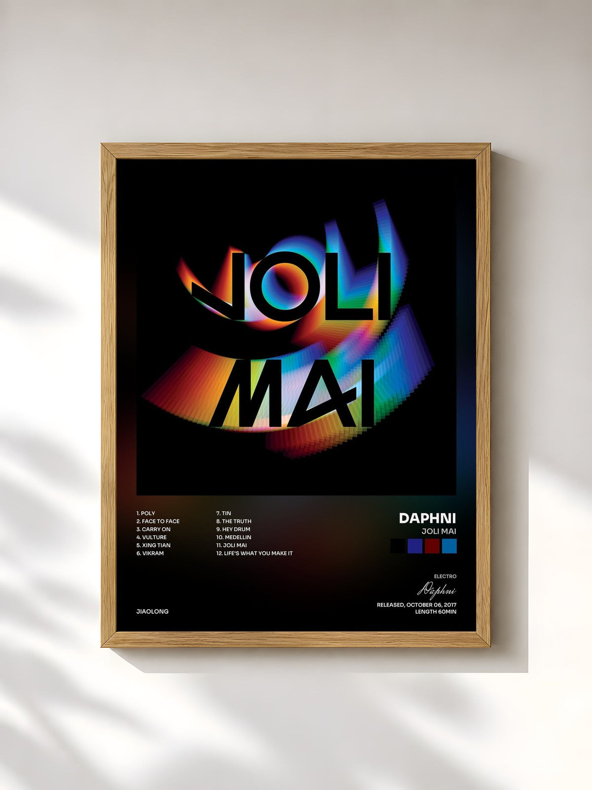 #bois Tableau de l'album Joli Mai de Daphni, cadre en bois brut, imprimé et encadré en France