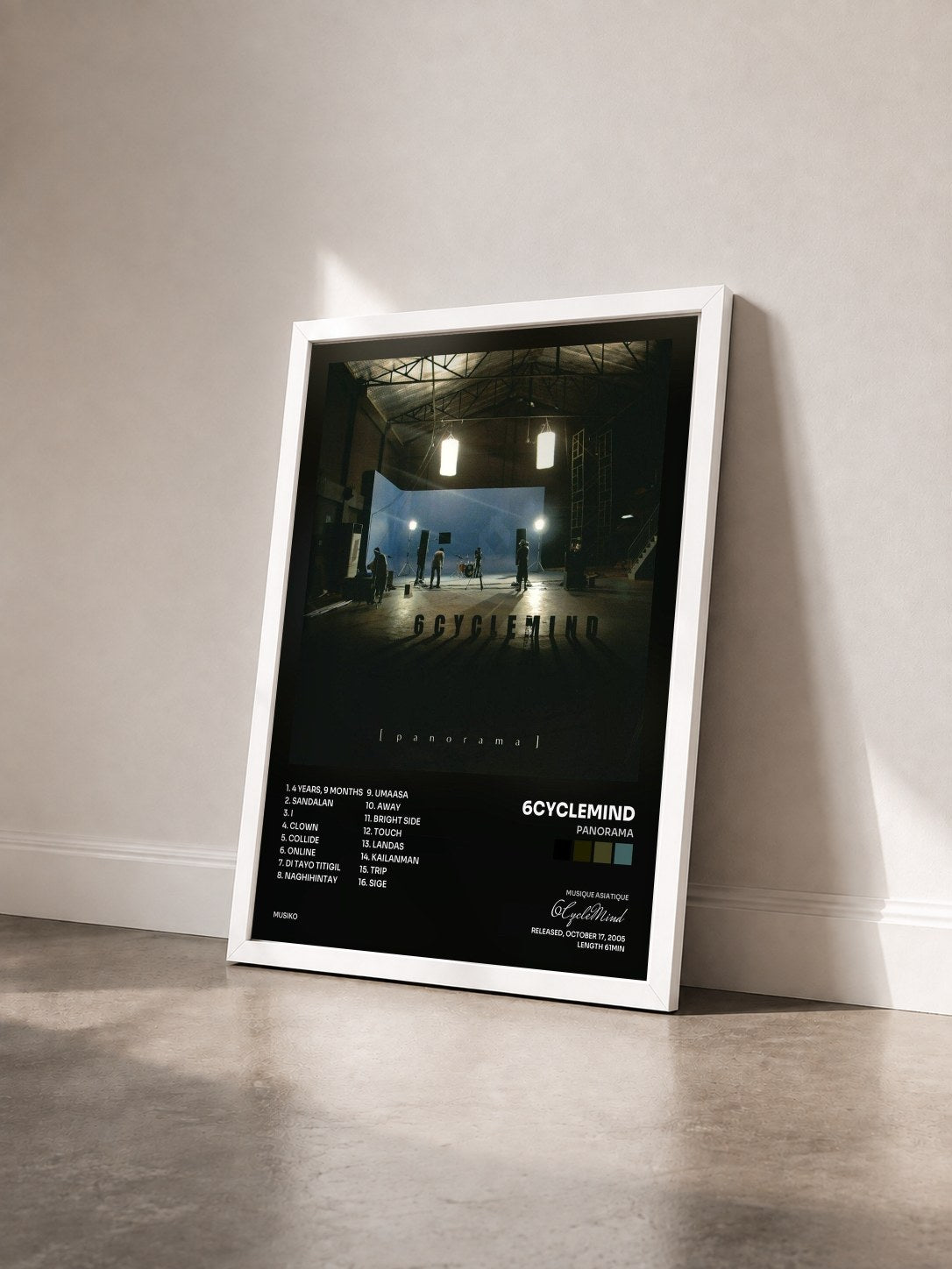 #blanc Tableau de l'album Panorama de 6CycleMind vu de trois quarts, cadre blanc