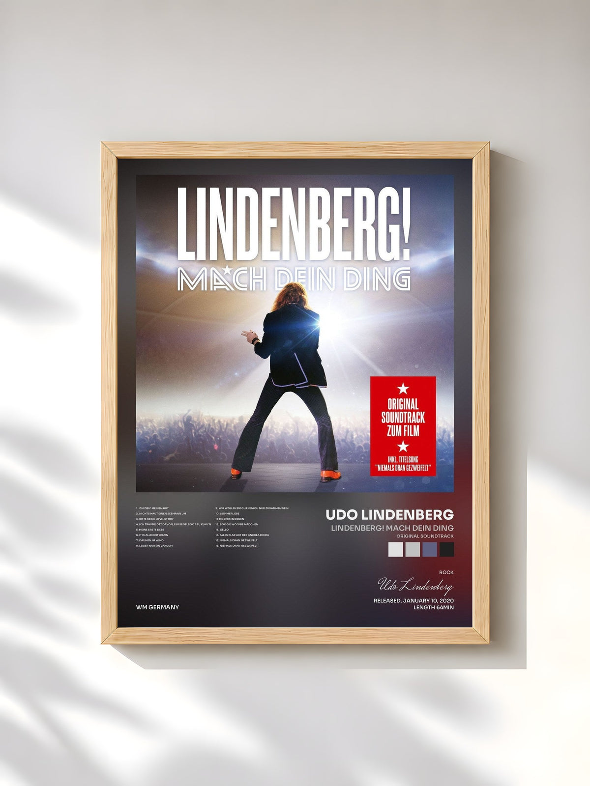 #bois Tableau de l'album Lindenberg! Mach Dein Ding (Original Soundtrack) de Udo Lindenberg, cadre en bois brut, imprimé et encadré en France