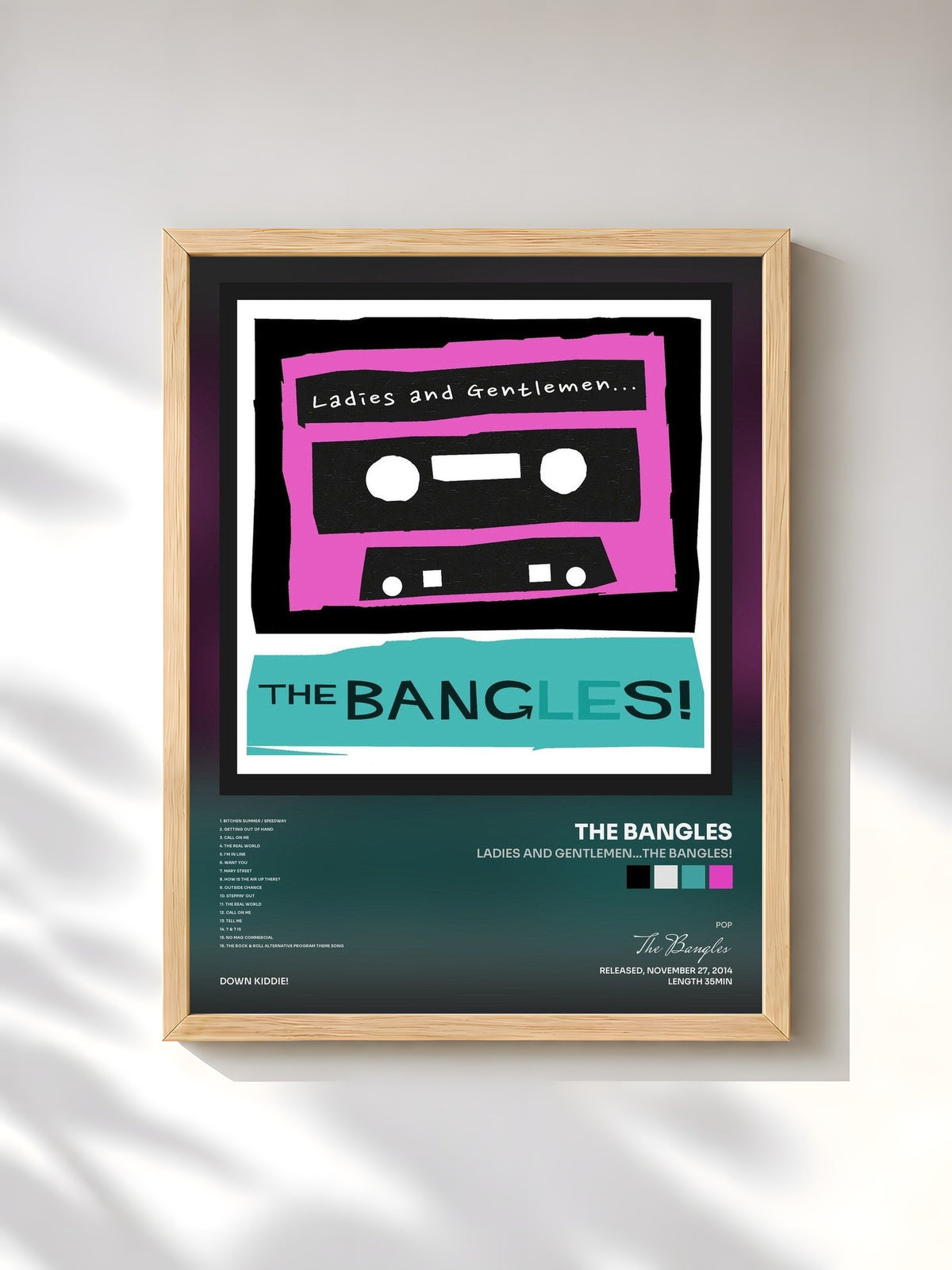 #bois Tableau de l'album Ladies and Gentlemen...The Bangles! de The Bangles, cadre en bois brut, imprimé et encadré en France