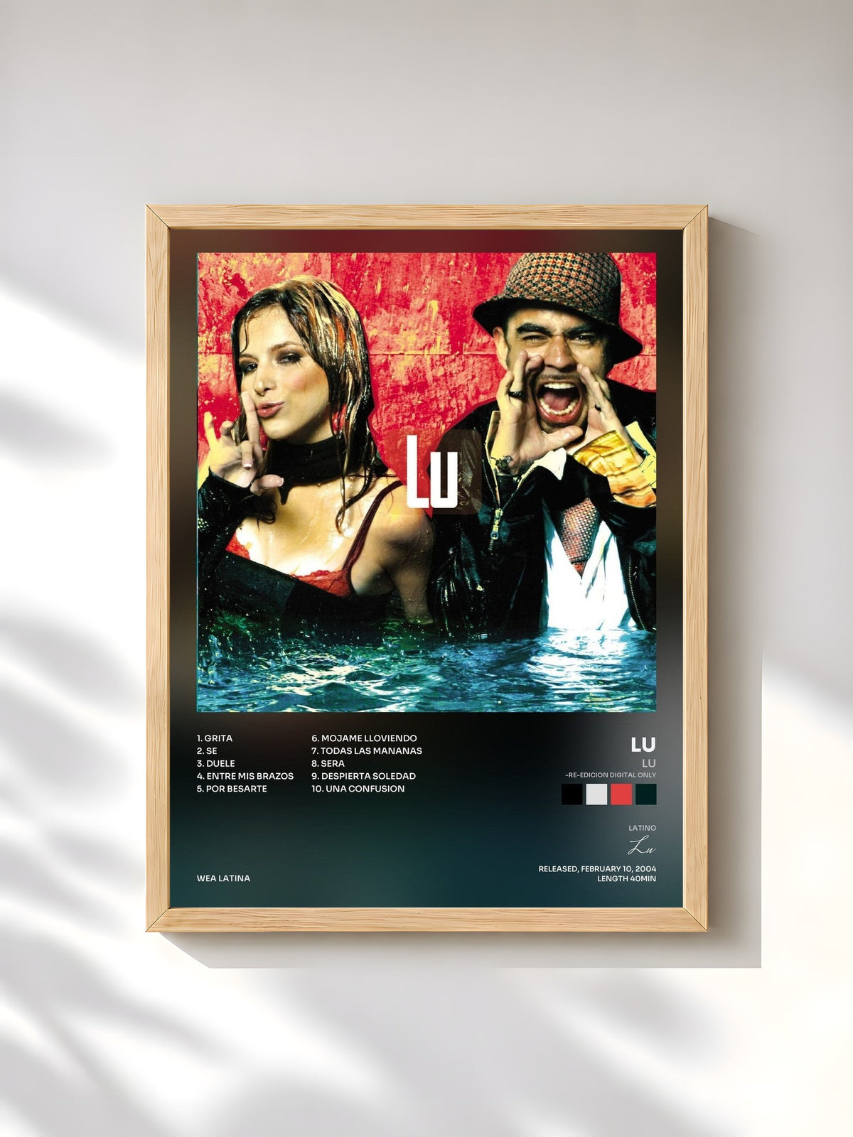 #bois Tableau de l'album Lu (-re-edicion digital only) de Lu, cadre en bois brut, imprimé et encadré en France