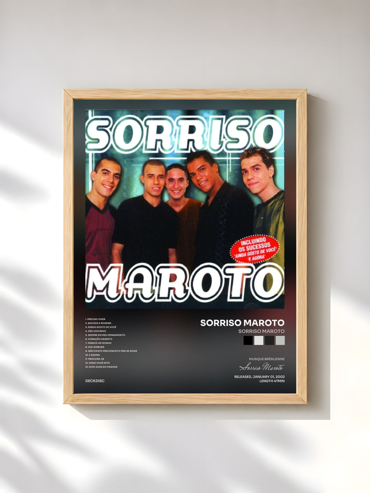 #bois Tableau de l'album Sorriso Maroto de Sorriso Maroto, cadre en bois brut, imprimé et encadré en France