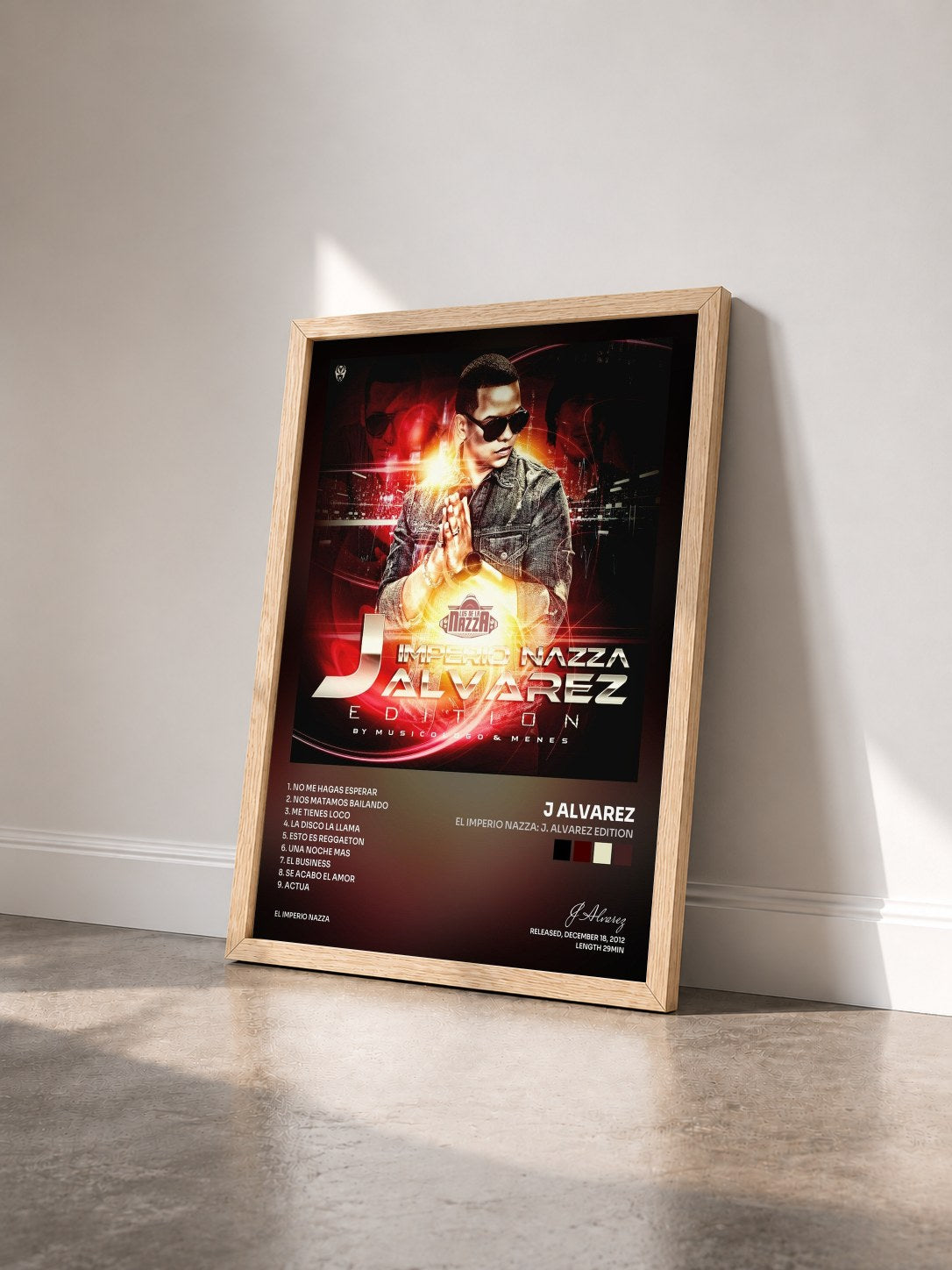 #bois Tableau de l'album El Imperio Nazza: J. Alvarez Edition de J Alvarez vu de trois quarts, cadre en bois brut
