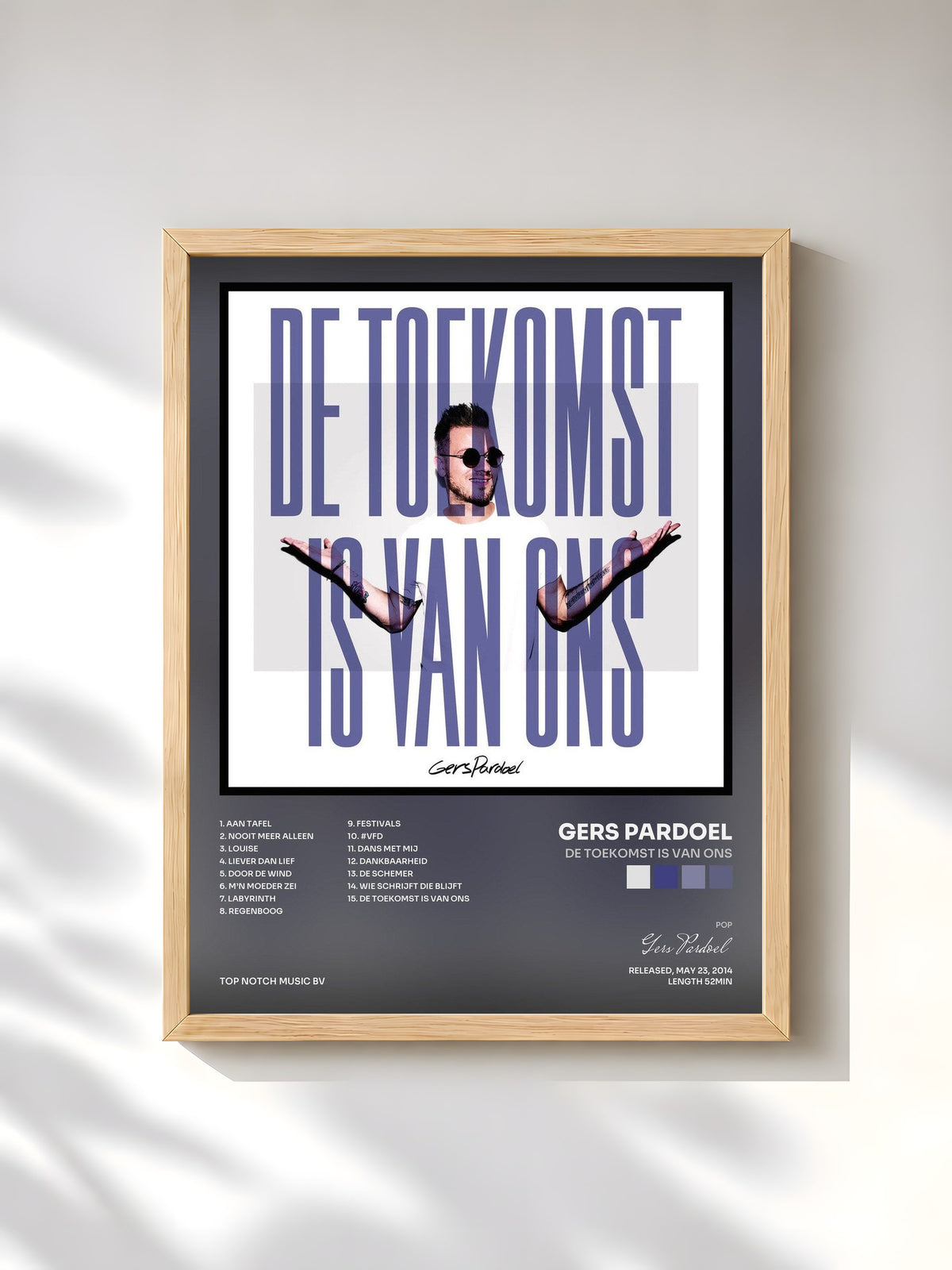 #bois Tableau de l'album De Toekomst Is Van Ons de Gers Pardoel, cadre en bois brut, imprimé et encadré en France