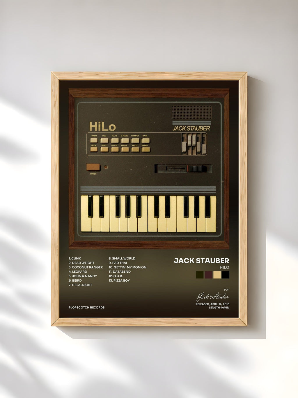 #bois Tableau de l'album HiLo de Jack Stauber, cadre en bois brut, imprimé et encadré en France