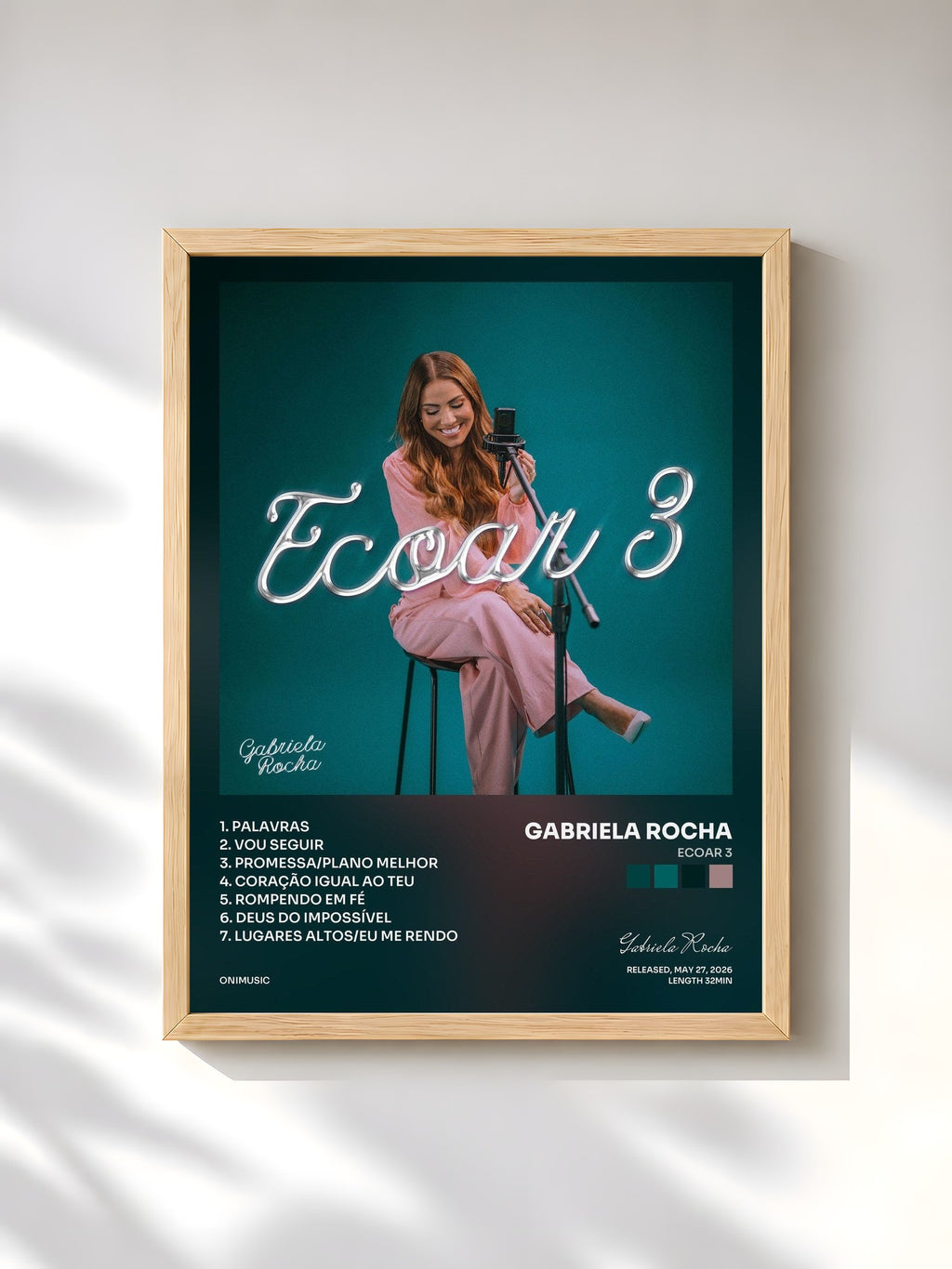 #bois Tableau de l'album Ecoar 3 de Gabriela Rocha, cadre en bois brut, imprimé et encadré en France