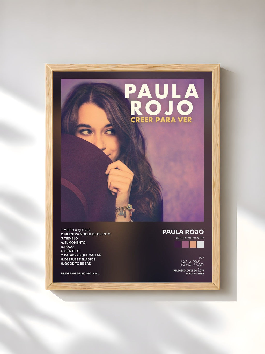 #bois Tableau de l'album Creer Para Ver de Paula Rojo, cadre en bois brut, imprimé et encadré en France