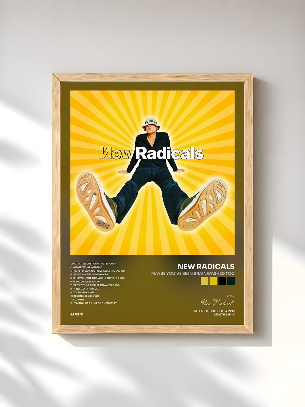 #bois Tableau de l'album Maybe You've Been Brainwashed Too de New Radicals, cadre en bois brut, imprimé et encadré en France