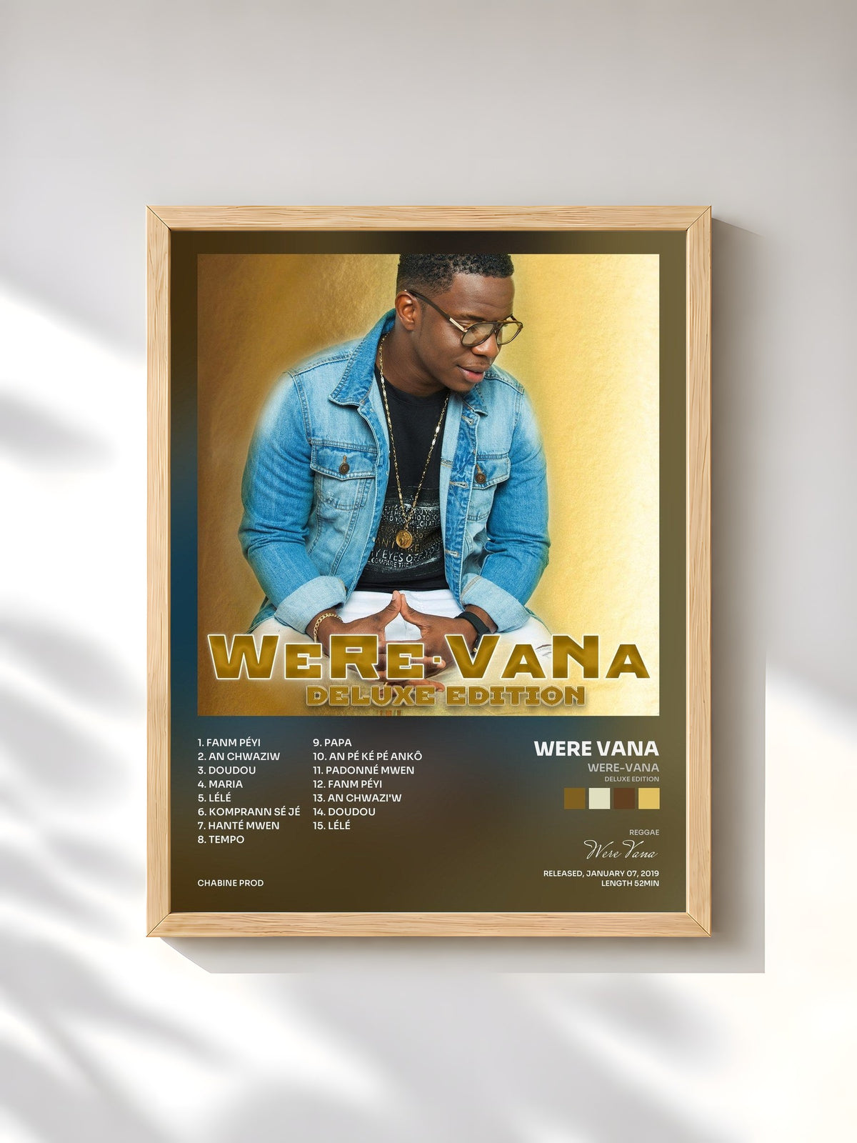 #bois Tableau de l'album Were-Vana (Deluxe Edition) de Were Vana, cadre en bois brut, imprimé et encadré en France