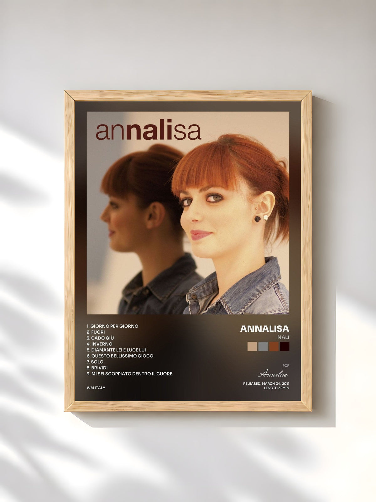 #bois Tableau de l'album Nali de Annalisa, cadre en bois brut, imprimé et encadré en France