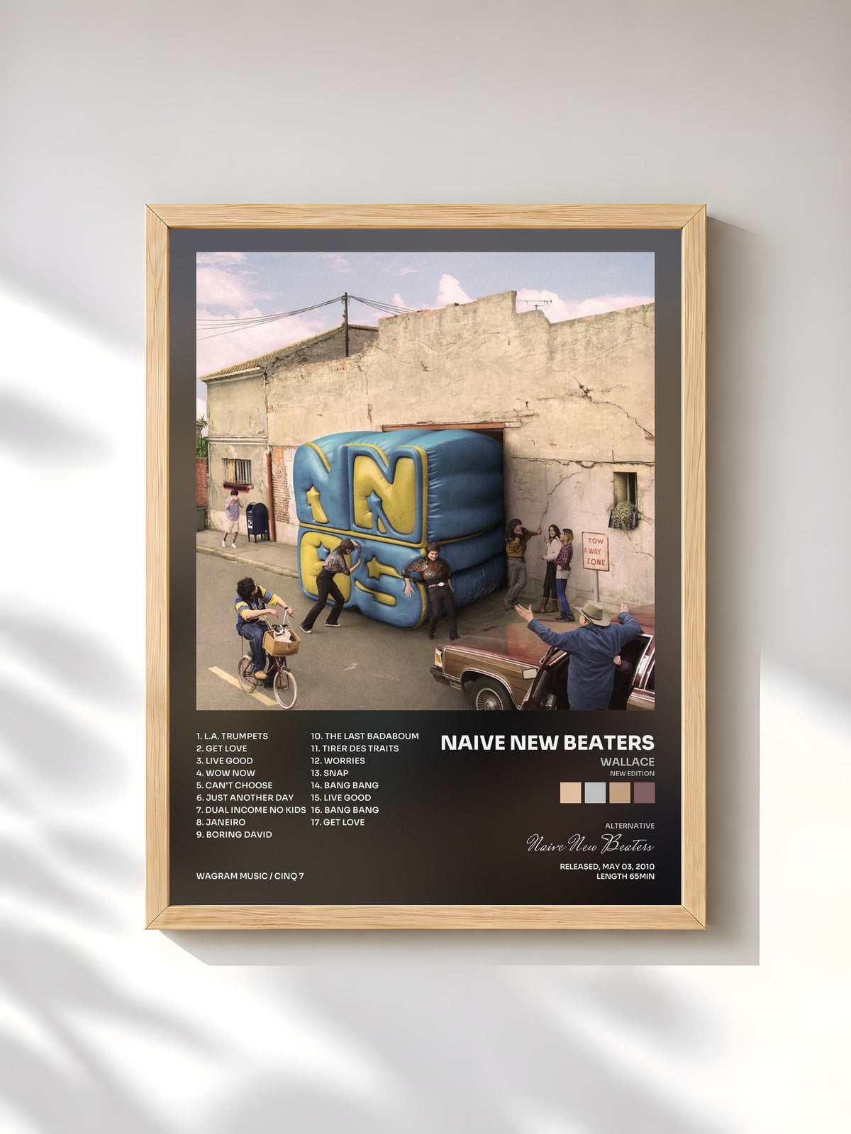 #bois Tableau de l'album Wallace (new edition) de Naive New Beaters, cadre en bois brut, imprimé et encadré en France