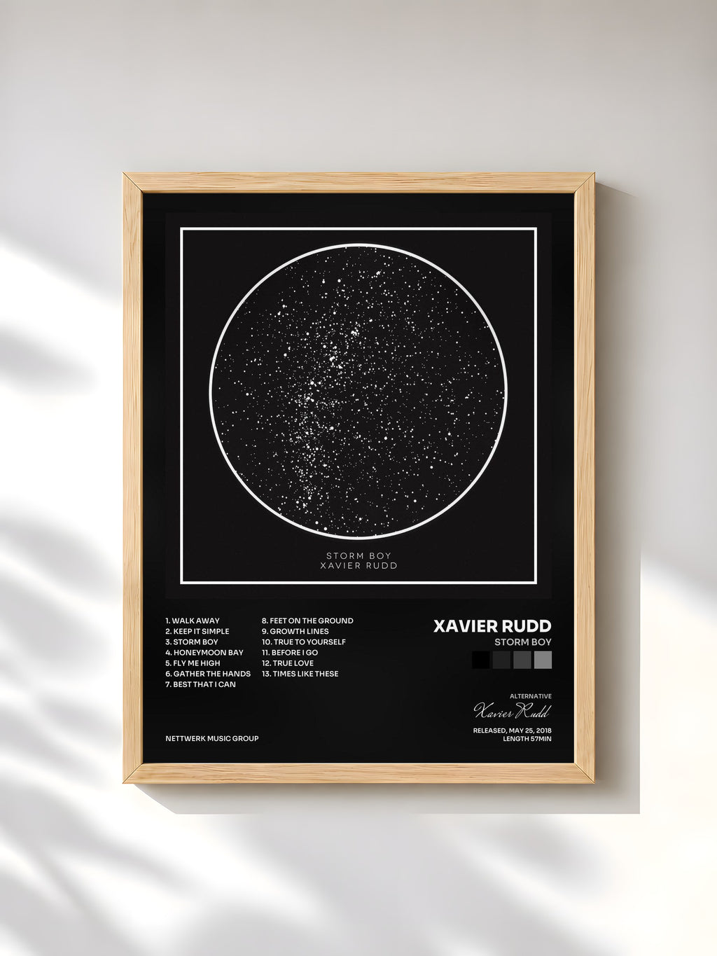#bois Tableau de l'album Storm Boy de Xavier Rudd, cadre en bois brut, imprimé et encadré en France