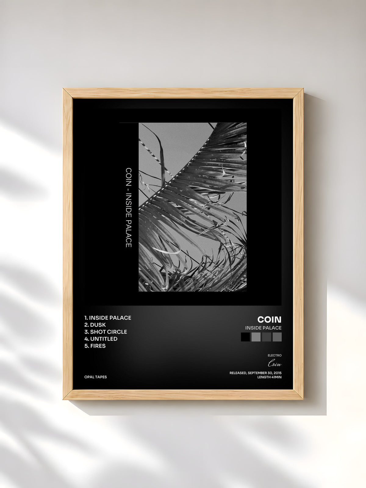 #bois Tableau de l'album Inside Palace de Coin, cadre en bois brut, imprimé et encadré en France