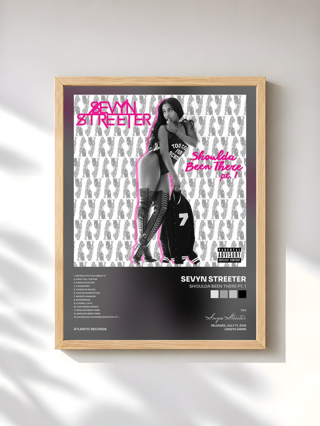 #bois Tableau de l'album Shoulda Been There Pt. 1 de Sevyn Streeter, cadre en bois brut, imprimé et encadré en France