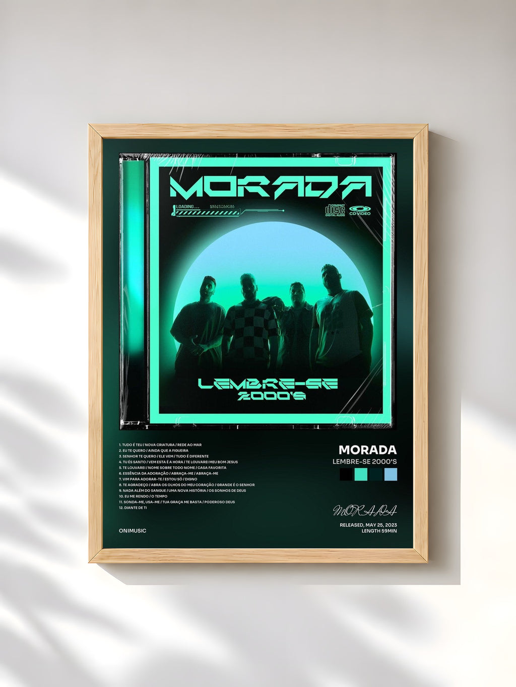 #bois Tableau de l'album Lembre-se 2000's de MORADA, cadre en bois brut, imprimé et encadré en France