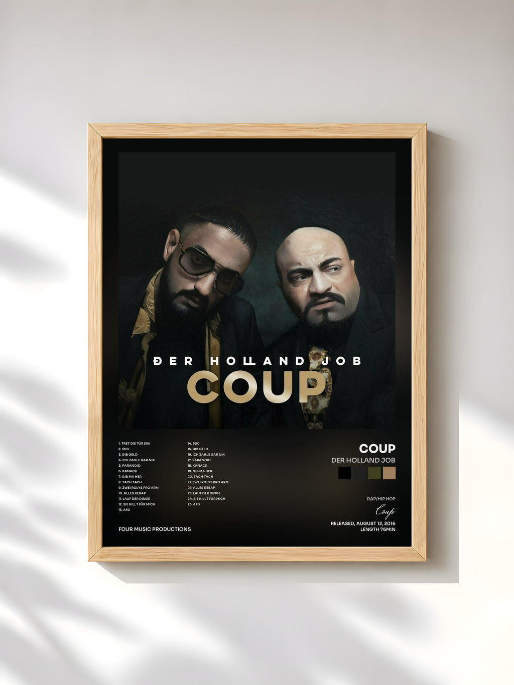 #bois Tableau de l'album Der Holland Job de Coup, cadre en bois brut, imprimé et encadré en France