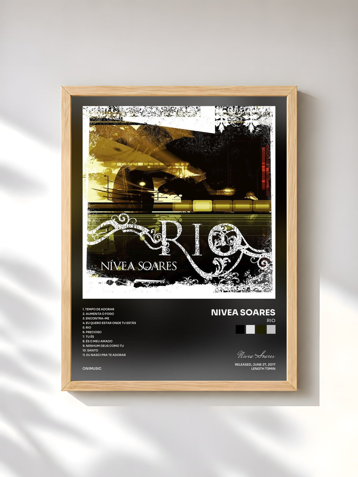 #bois Tableau de l'album Rio de Nivea Soares, cadre en bois brut, imprimé et encadré en France