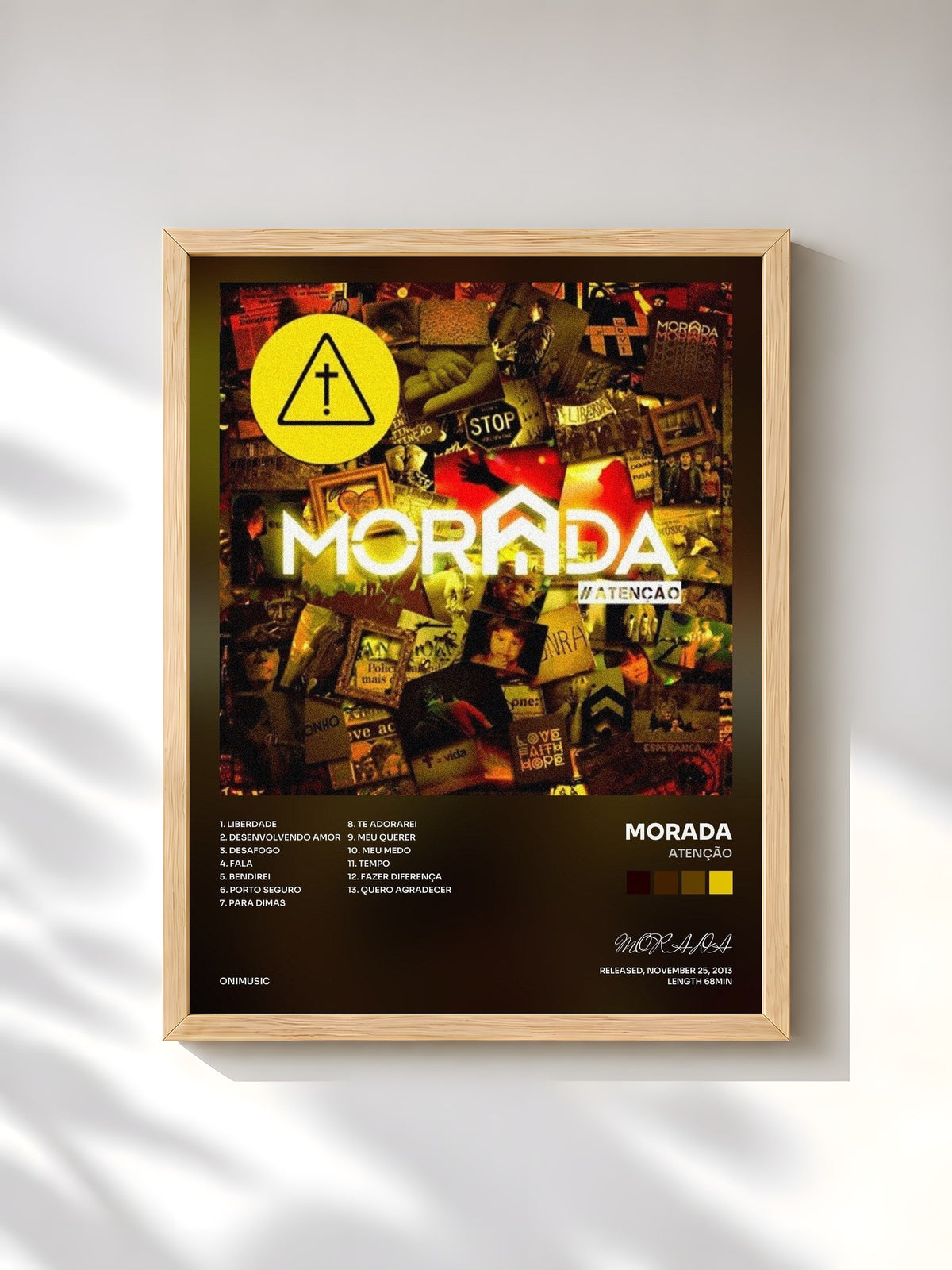 #bois Tableau de l'album Atenção de MORADA, cadre en bois brut, imprimé et encadré en France