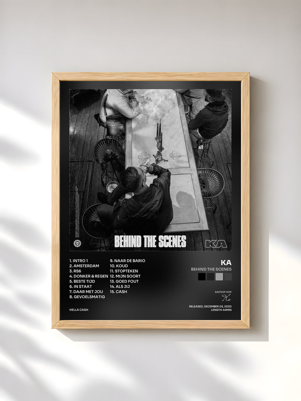 #bois Tableau de l'album Behind The Scenes de Ka, cadre en bois brut, imprimé et encadré en France