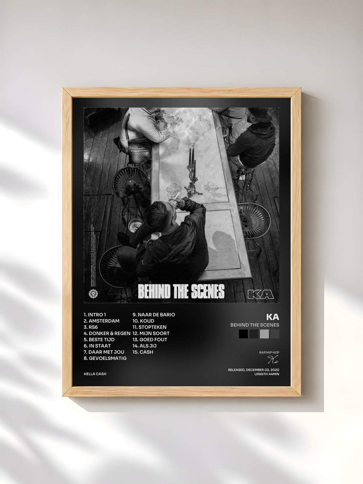 #bois Tableau de l'album Behind The Scenes de Ka, cadre en bois brut, imprimé et encadré en France